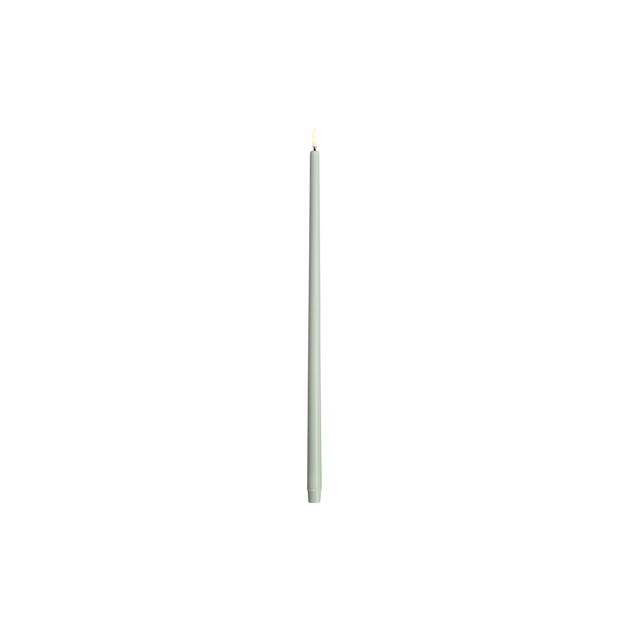 Uyuni Lighting - LED tall taper candle, dusty green - L55 cm