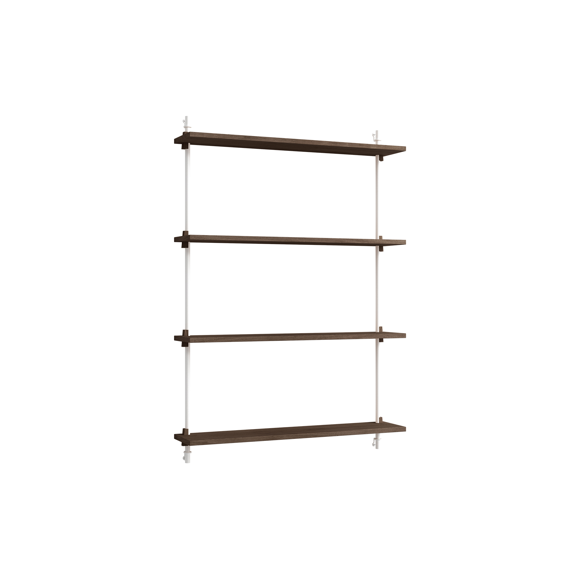 MOEBE - Wall Shelving Medium, smoked oak/white
