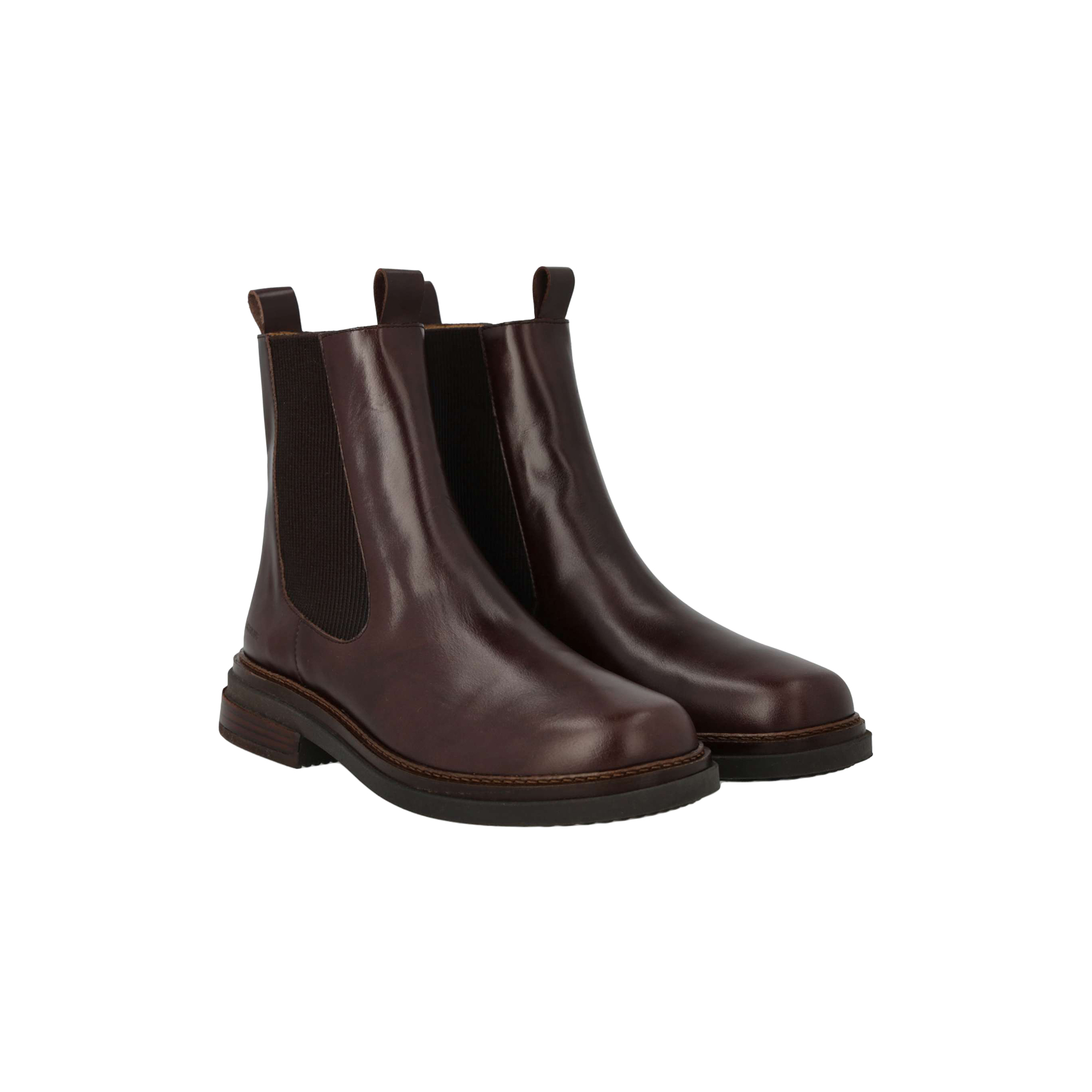 ANGULUS - Boot with elastic, dark brown/dark brown - 38