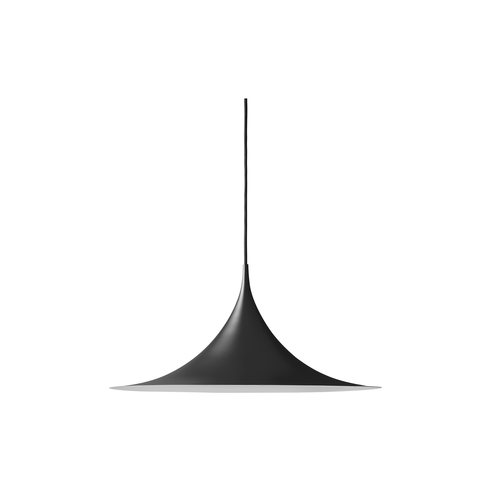 GUBI - Semi Pendant, black semi matt - H: 31 x Ø 47 cm.