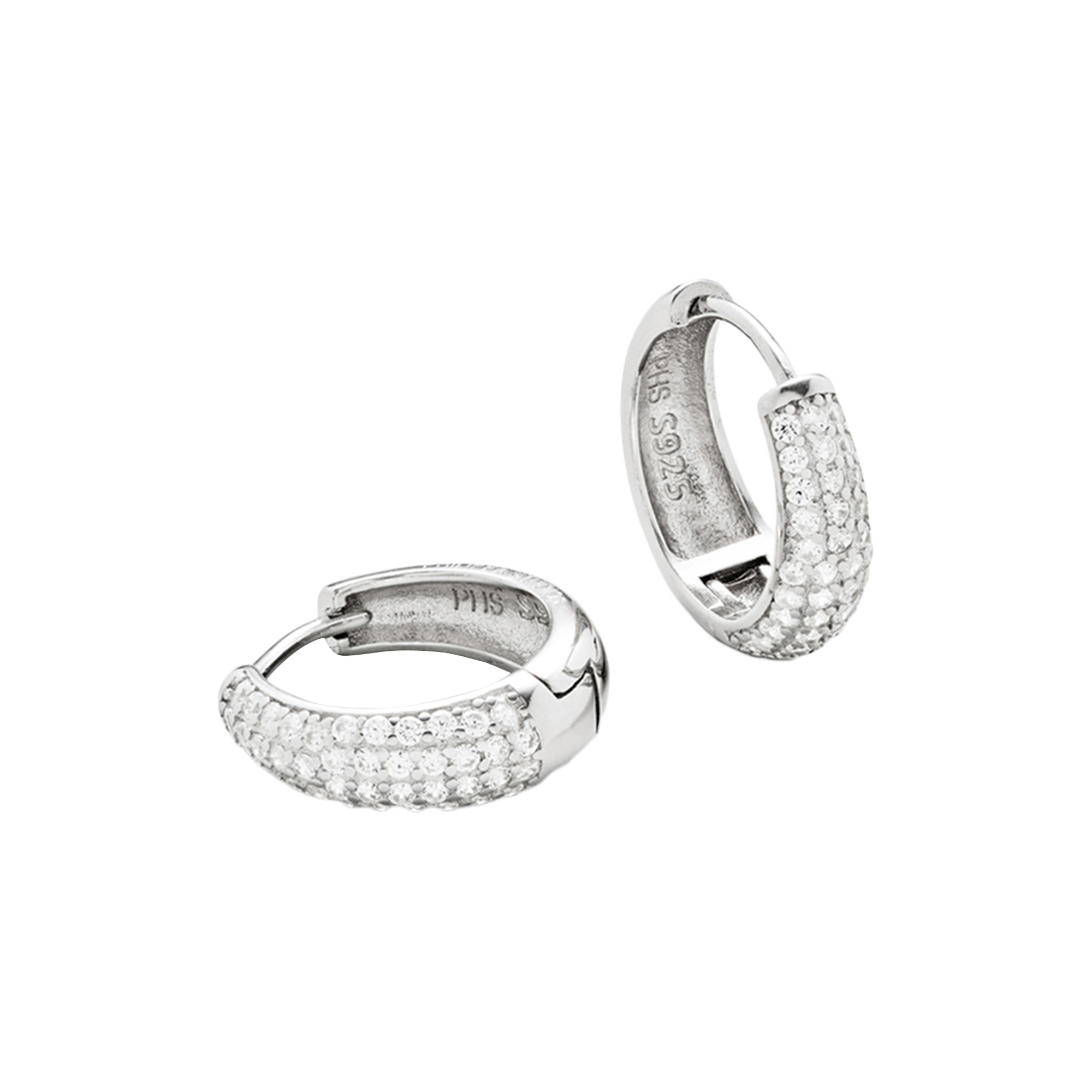 Philippa Studios - Dome Pave Hoops - M