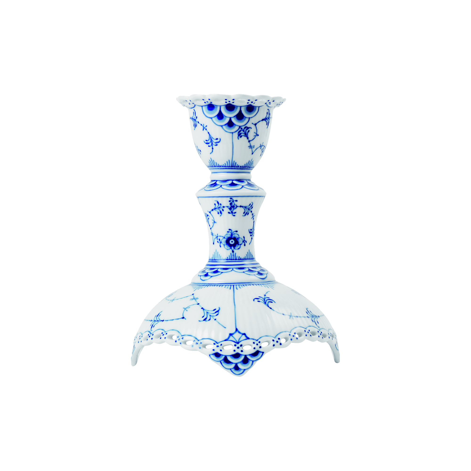 Royal Copenhagen - Musselmalet Helblonde lysestage 13,5 cm