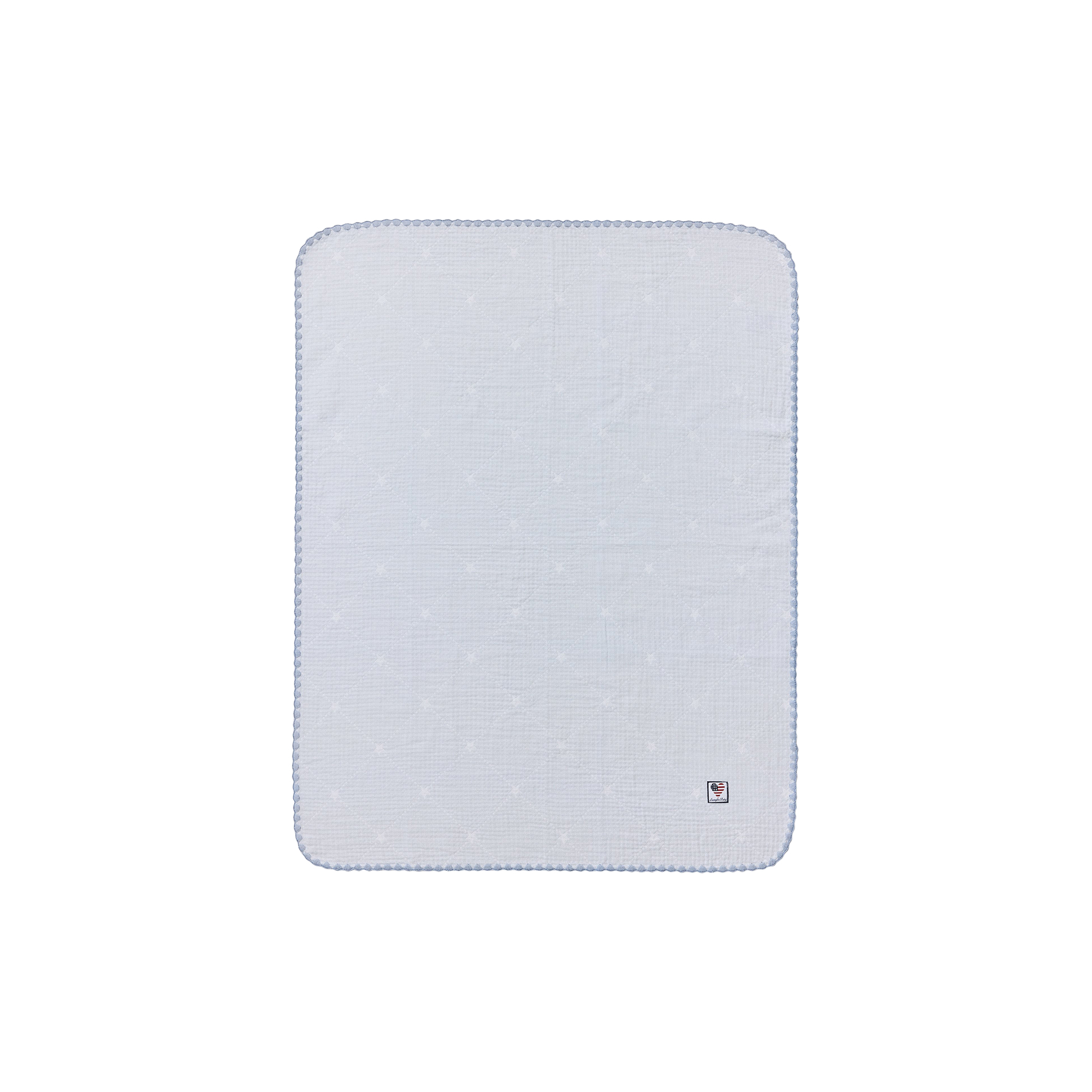 Lexington - Icons Baby Signature Star Organic Cotton Throw, blue/white