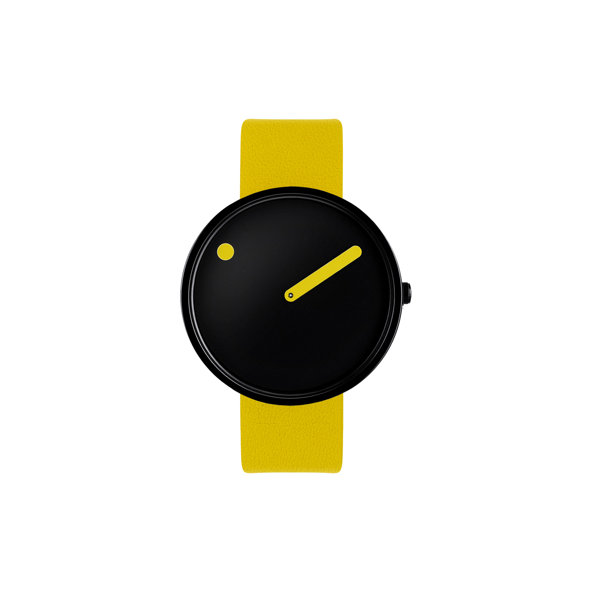 PICTO - PICTO armbåndsur, black/canary yellow - 40mm