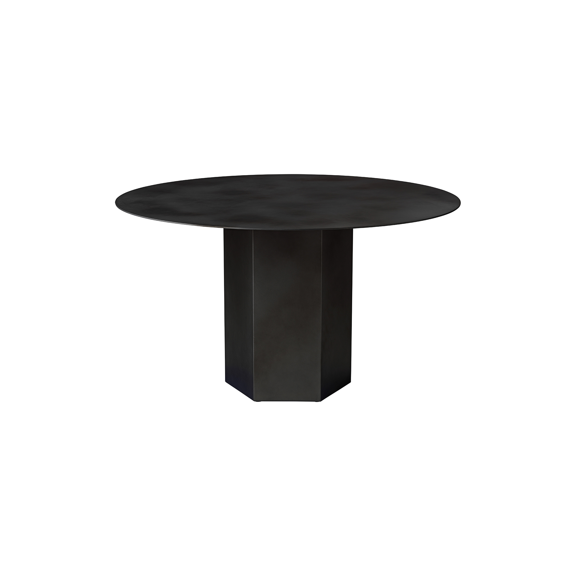 GUBI - Epic Round Dining Table, midnight black - H: 74 x Ø 130 cm.