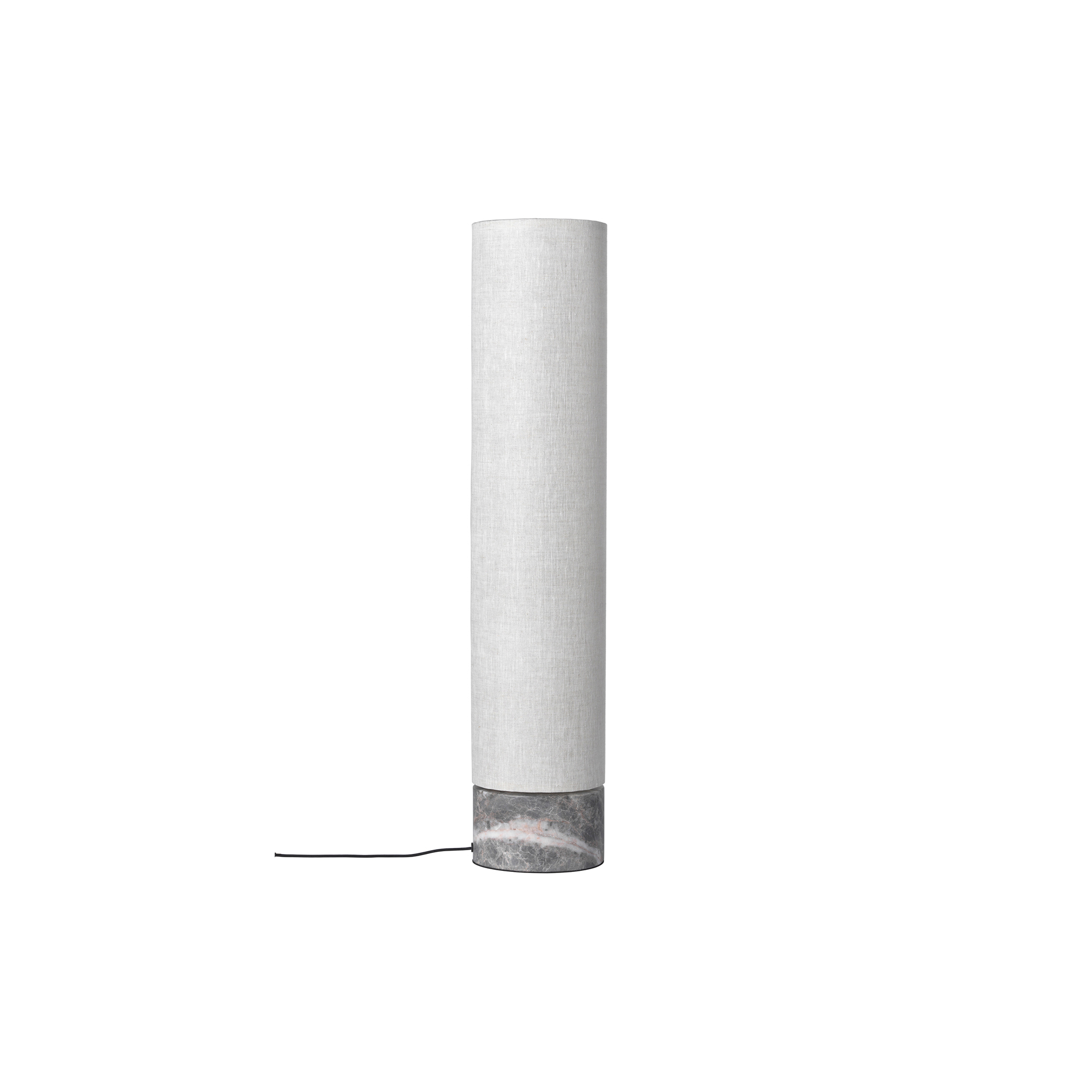 GUBI - Unbound Floor Lamp, grey marble/canvas - H: 80 x B: 13,8 x D: 17 cm.
