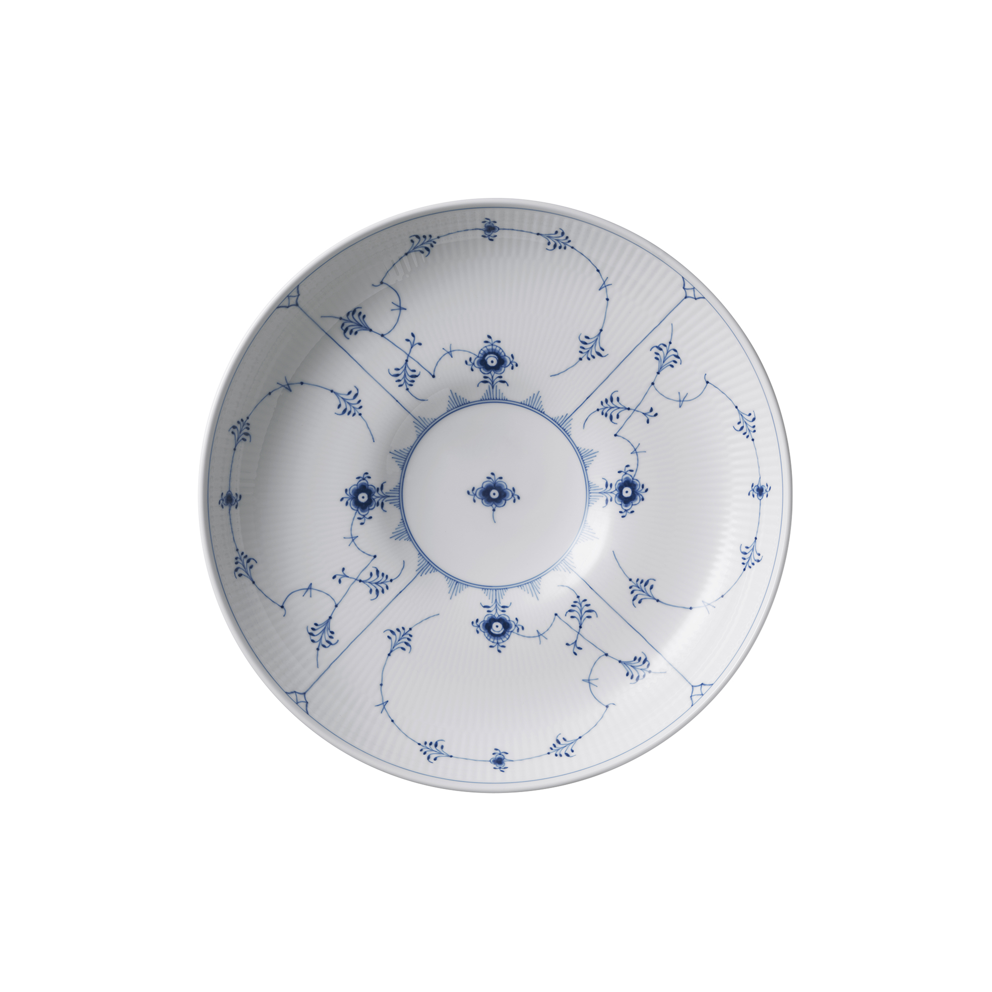 Royal Copenhagen - Musselmalet Riflet skål 34 cm