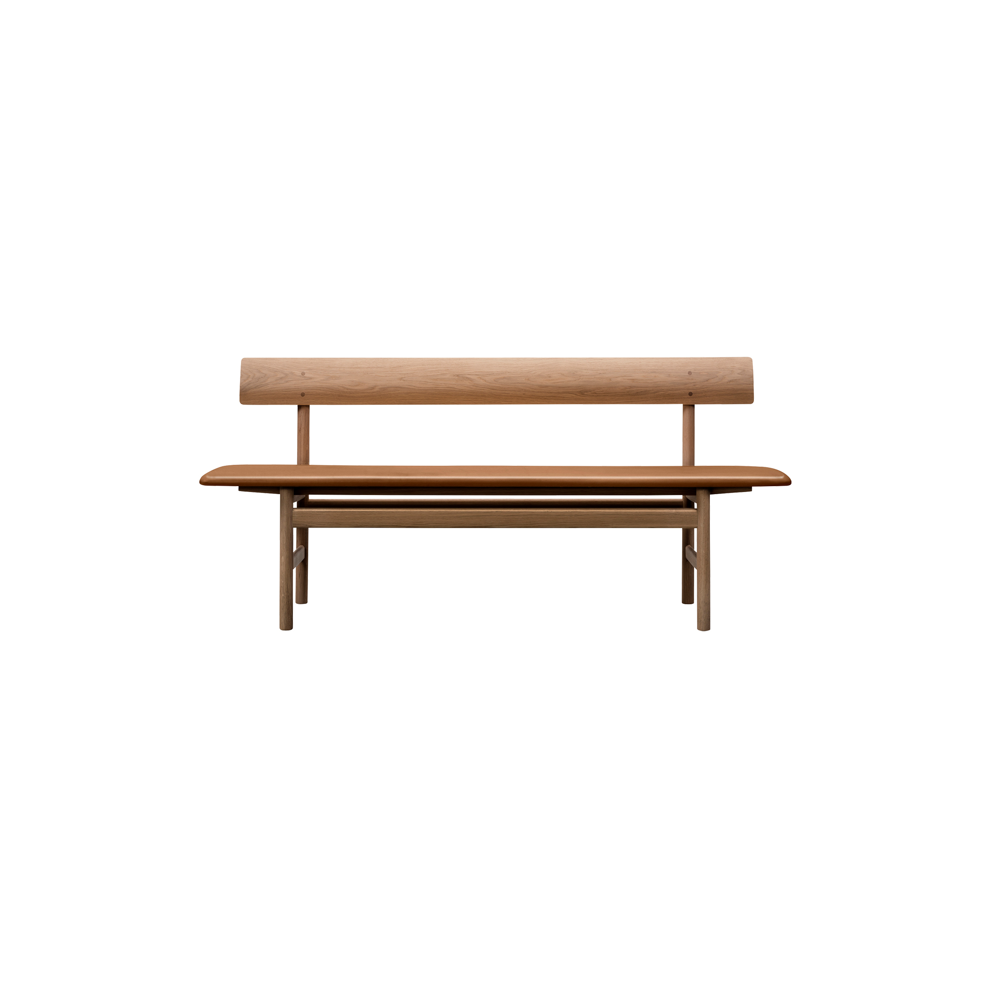 Fredericia Furniture - The Mogensen Bench bænk, olieret eg/cognac - H: 77 x L: 171,5 x D: 48,5 cm.