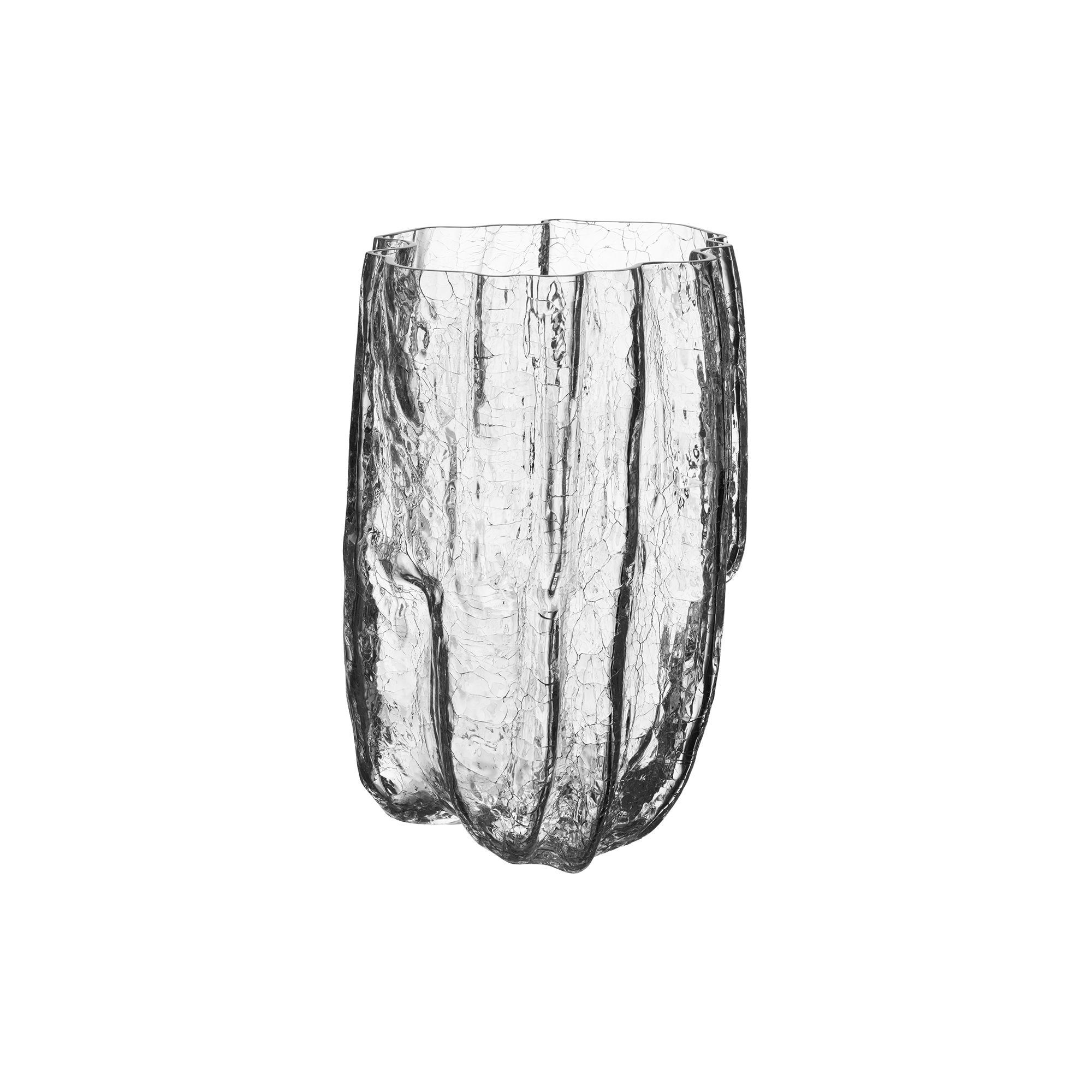 Kosta Boda - Crackle vase, clear - H27 cm