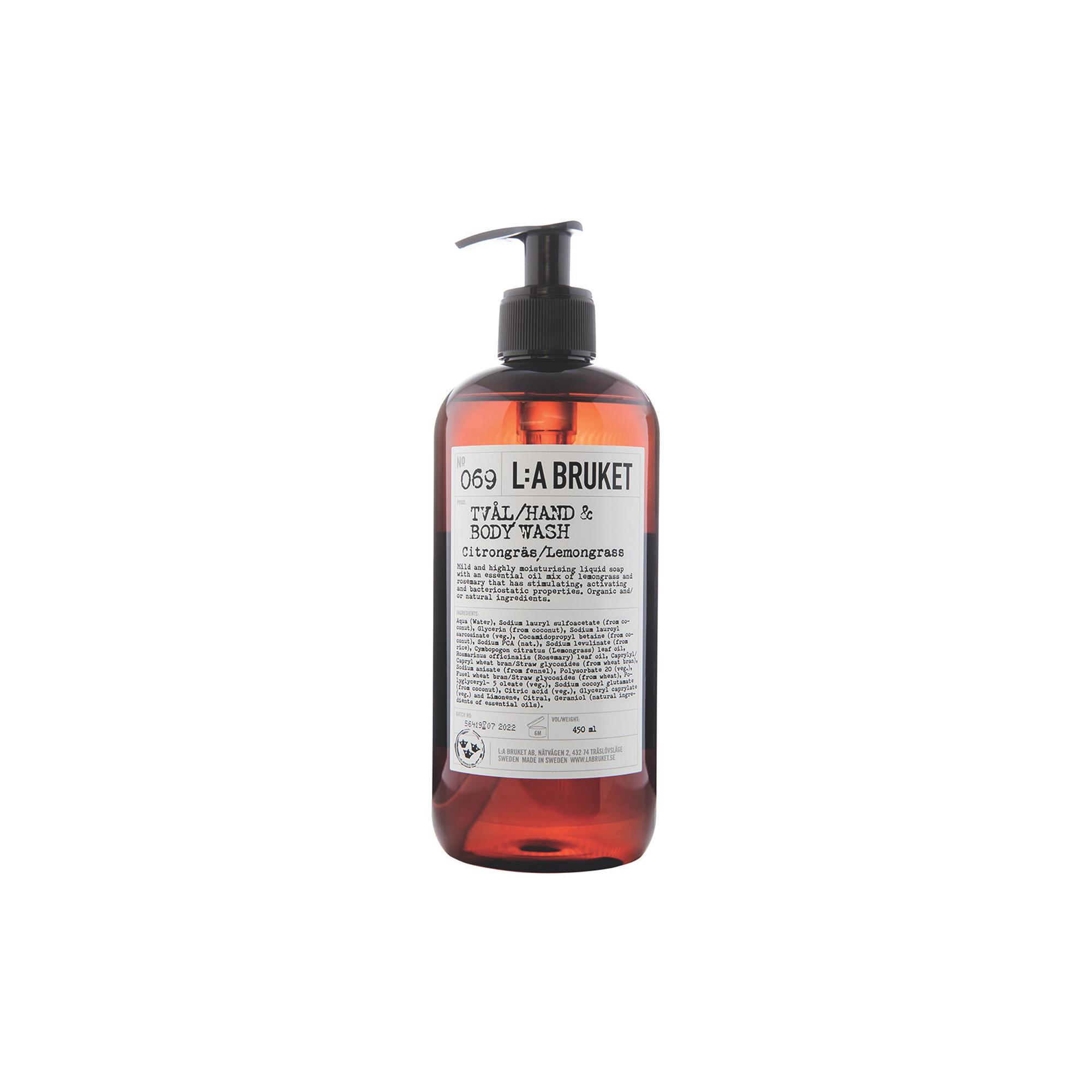 L:a Bruket - No. 069 Hand & Body Wash, lemon grass