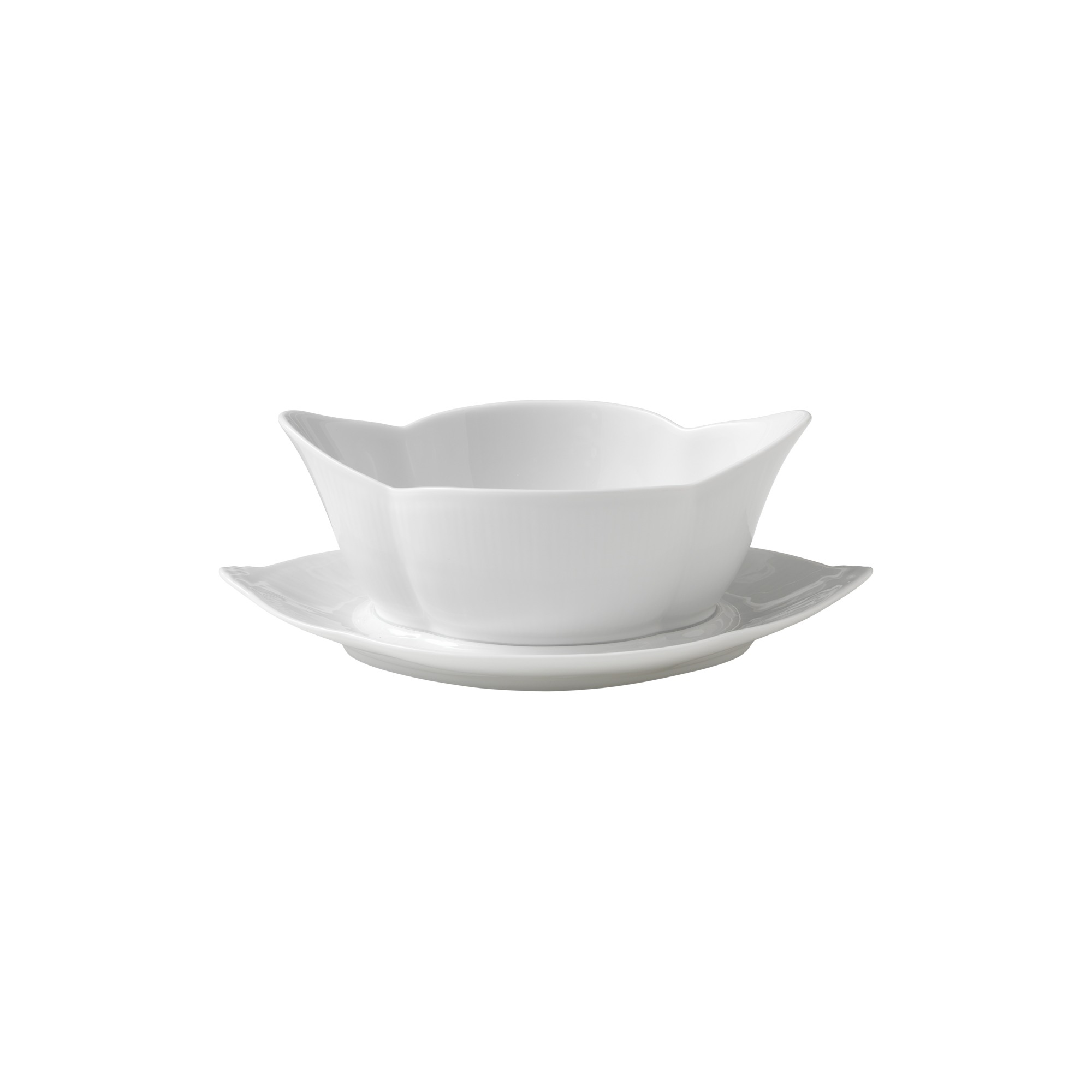 Royal Copenhagen - Hvid Riflet sovseskål 55 cl