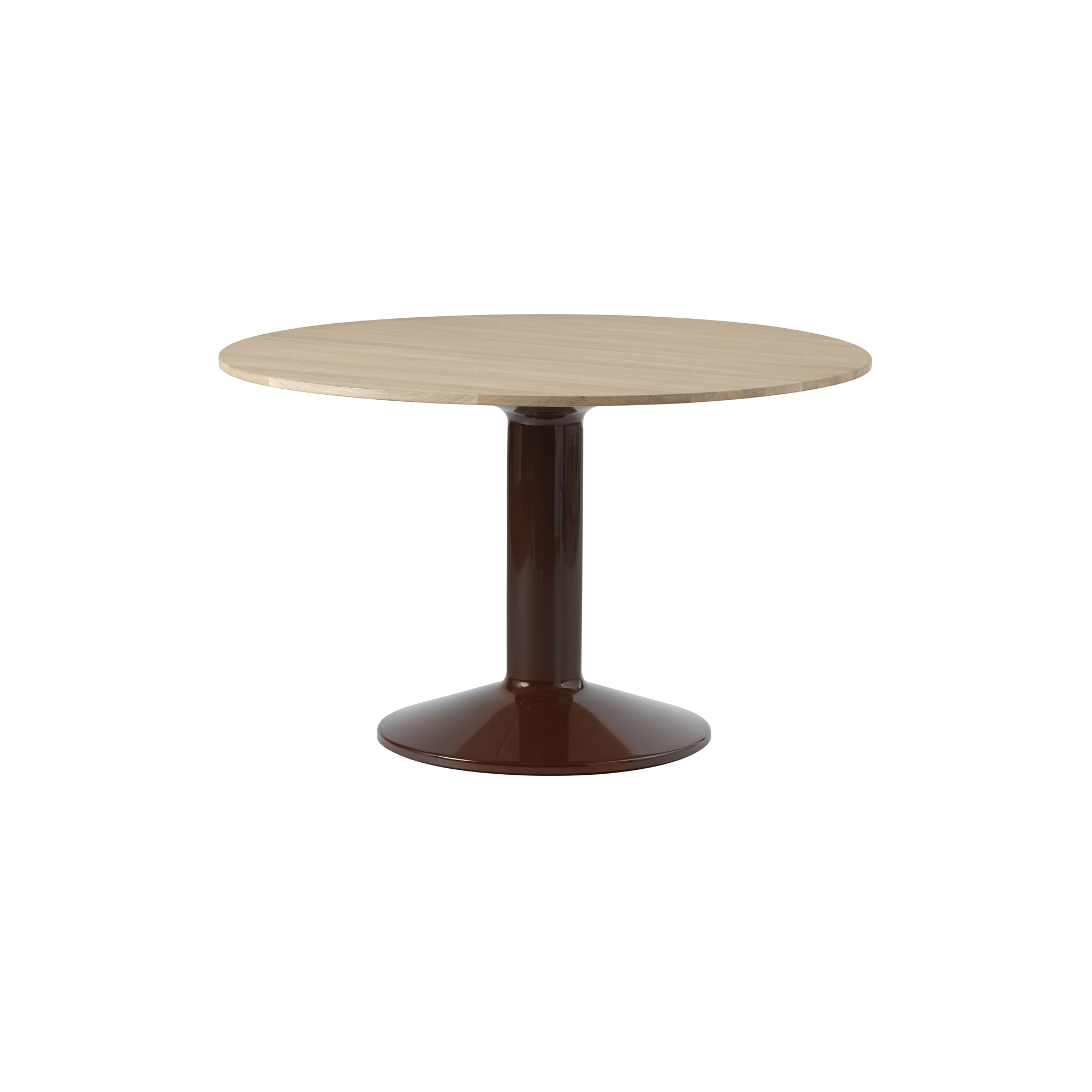 Muuto - Midst Table, oak/dark red - Ø120 cm