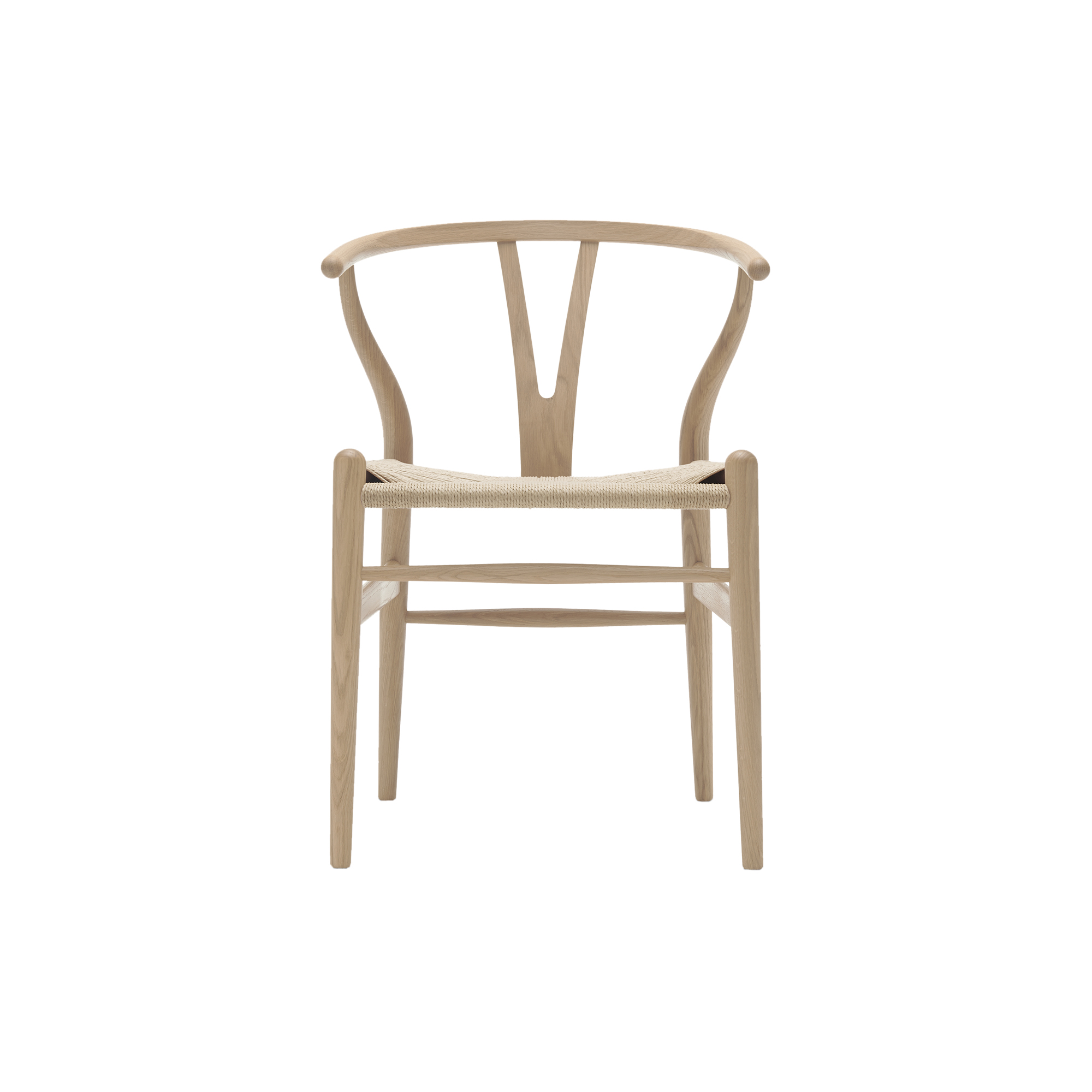 Carl Hansen & Søn - CH24 Y-stolen spisebordsstol, hvidolieret eg/natur - H: 76 x B: 55 x D: 51 cm.