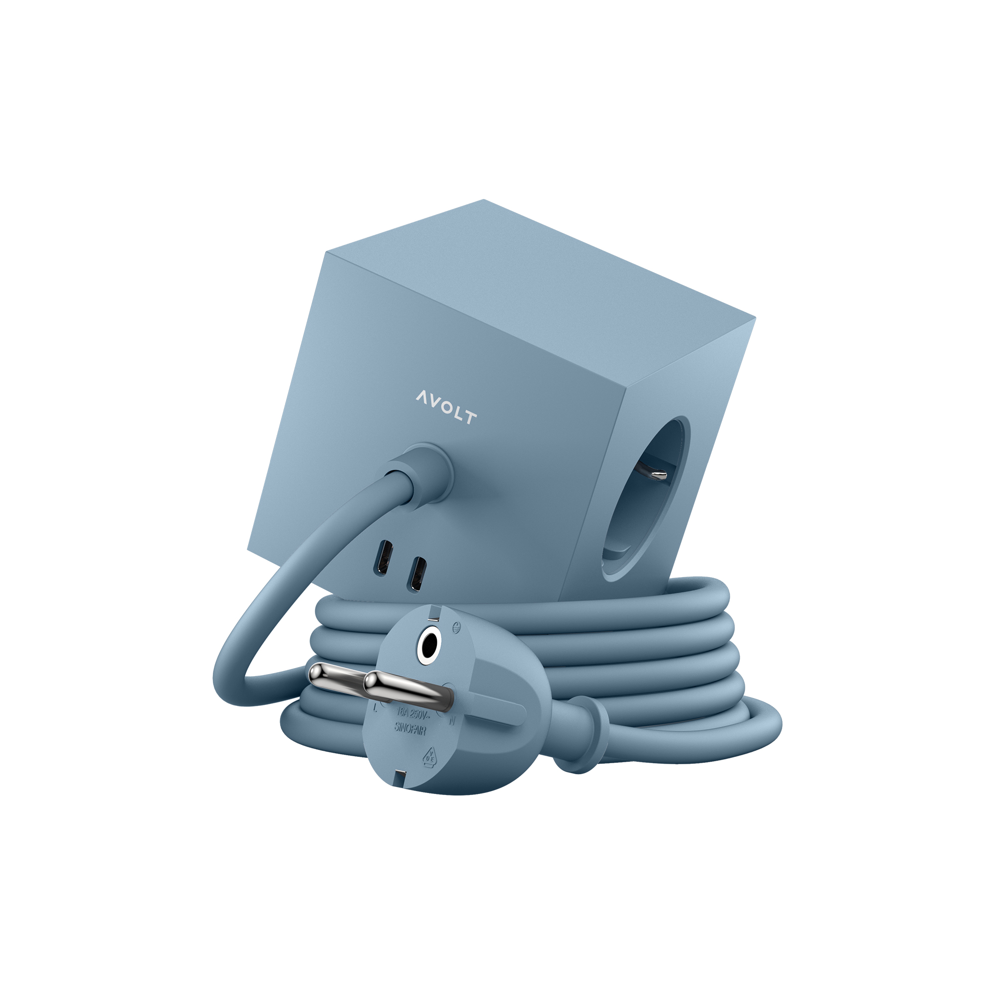 Avolt - Square 1 USB-C (30W), shark blue