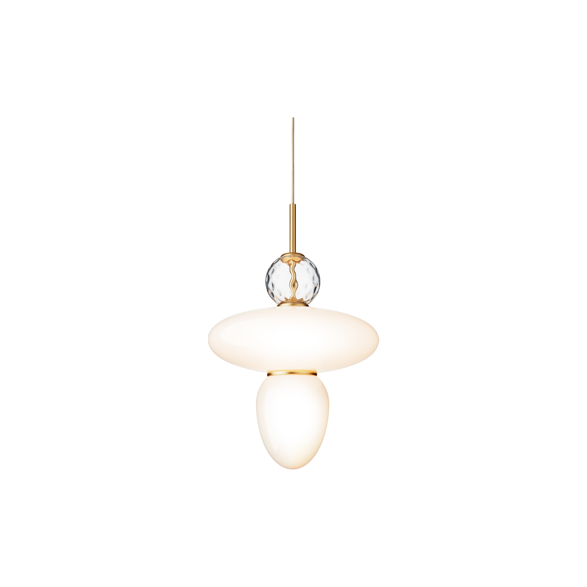 Nuura - Rizzatto 43 Pendant, satin brass/opal
