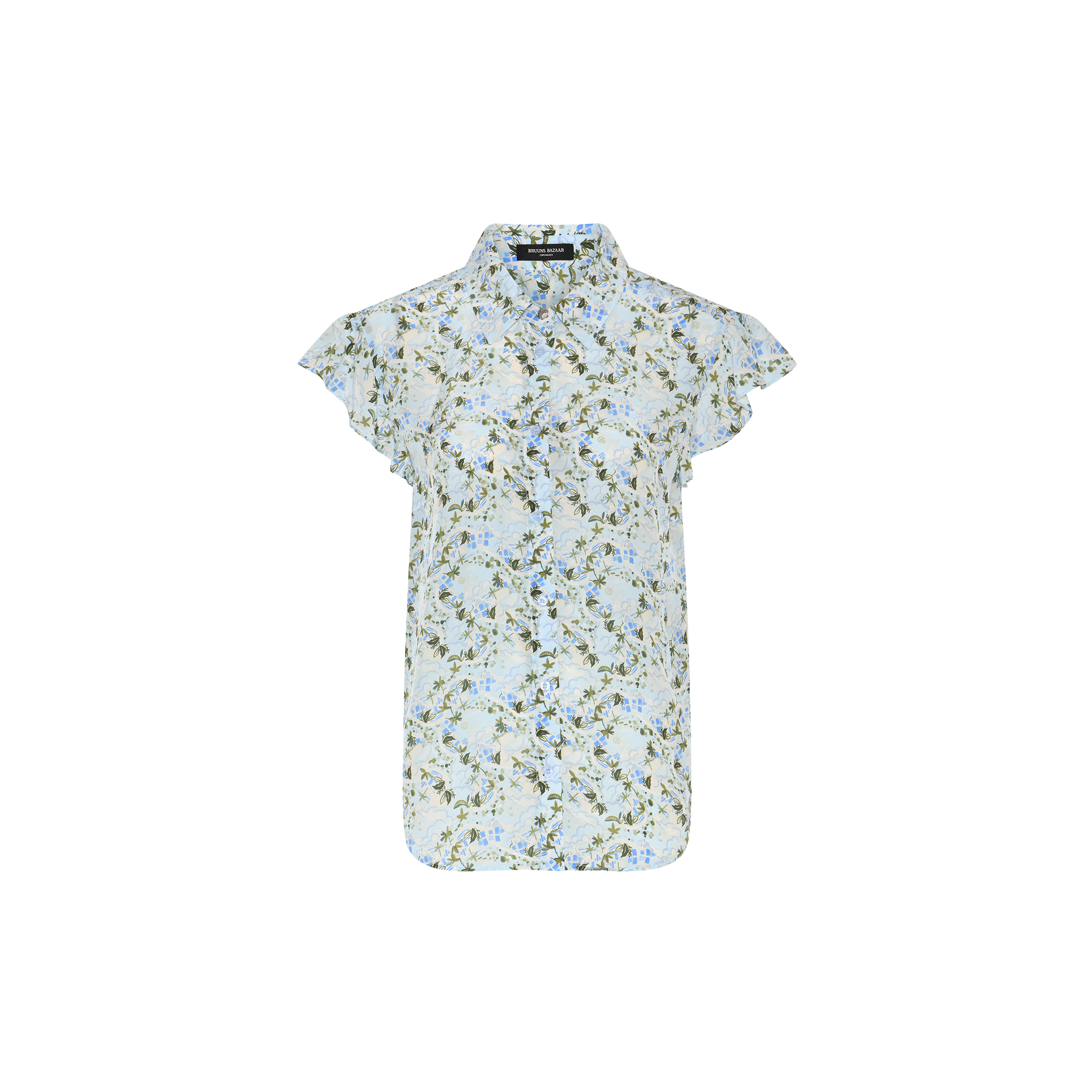 Bruuns Bazaar - SolfiaBBBilla shirt, hawaii print - Str. 36