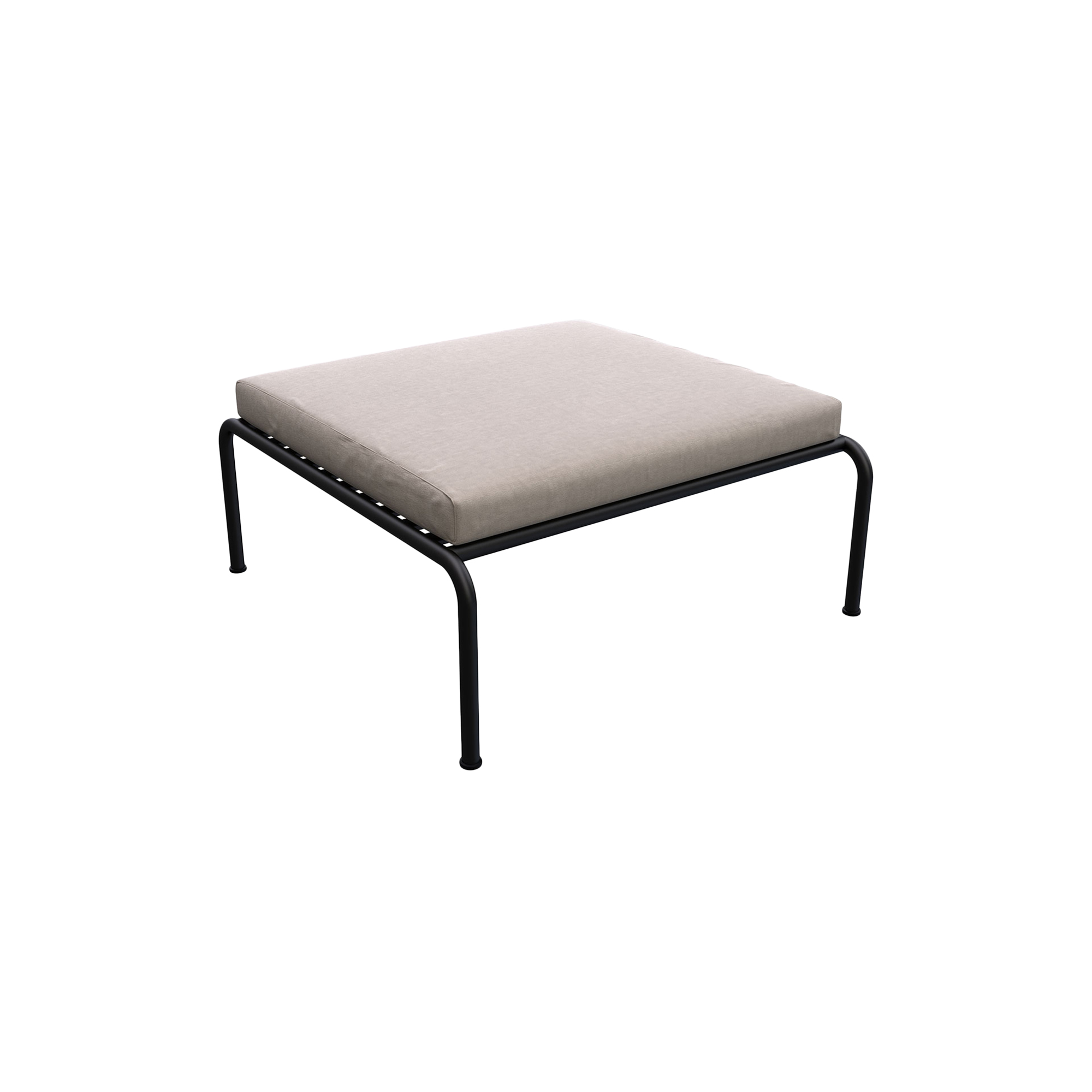 HOUE - AVON lounge fodskammel, ash/black - H: 40,5 x B: 81 x D: 81 cm.