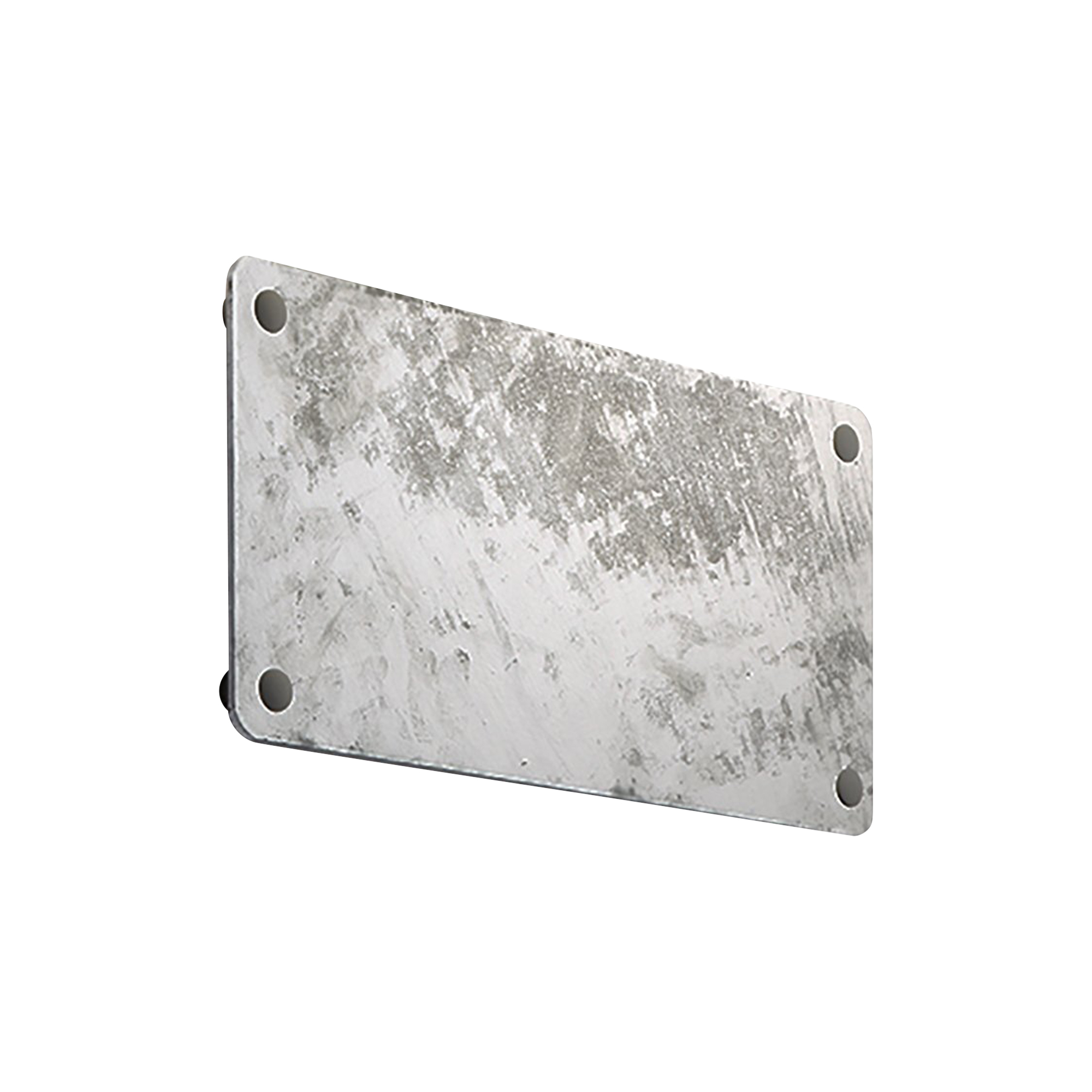 LIGHT-POINT - RØRHAT navneplade, galvaniseret stål - H: 15 x B: 30 x D: 1,5 cm.