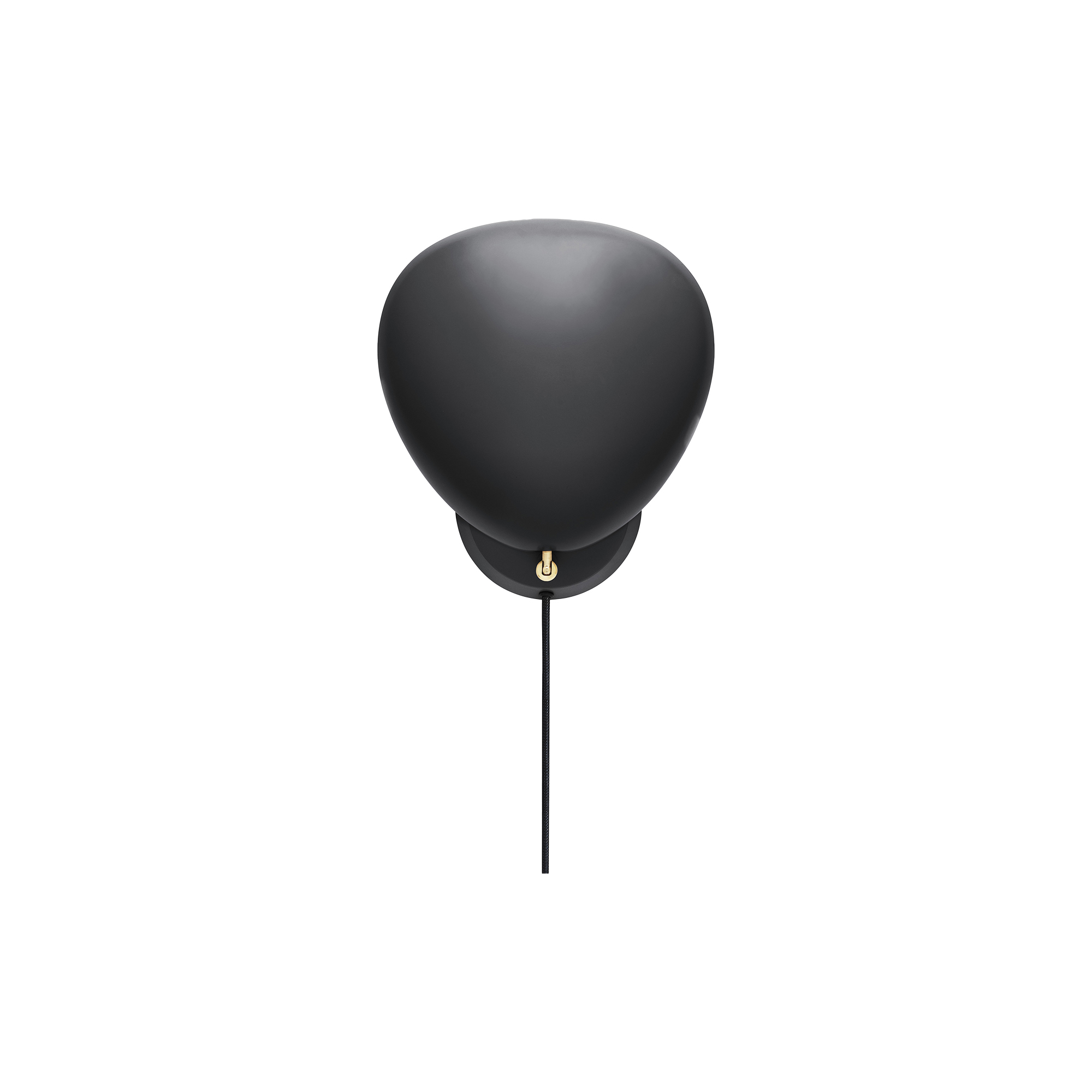 GUBI - Cobra Wall Lamp, black semi matt - H: 33,3 x B: 29 x D: 13,5 cm.