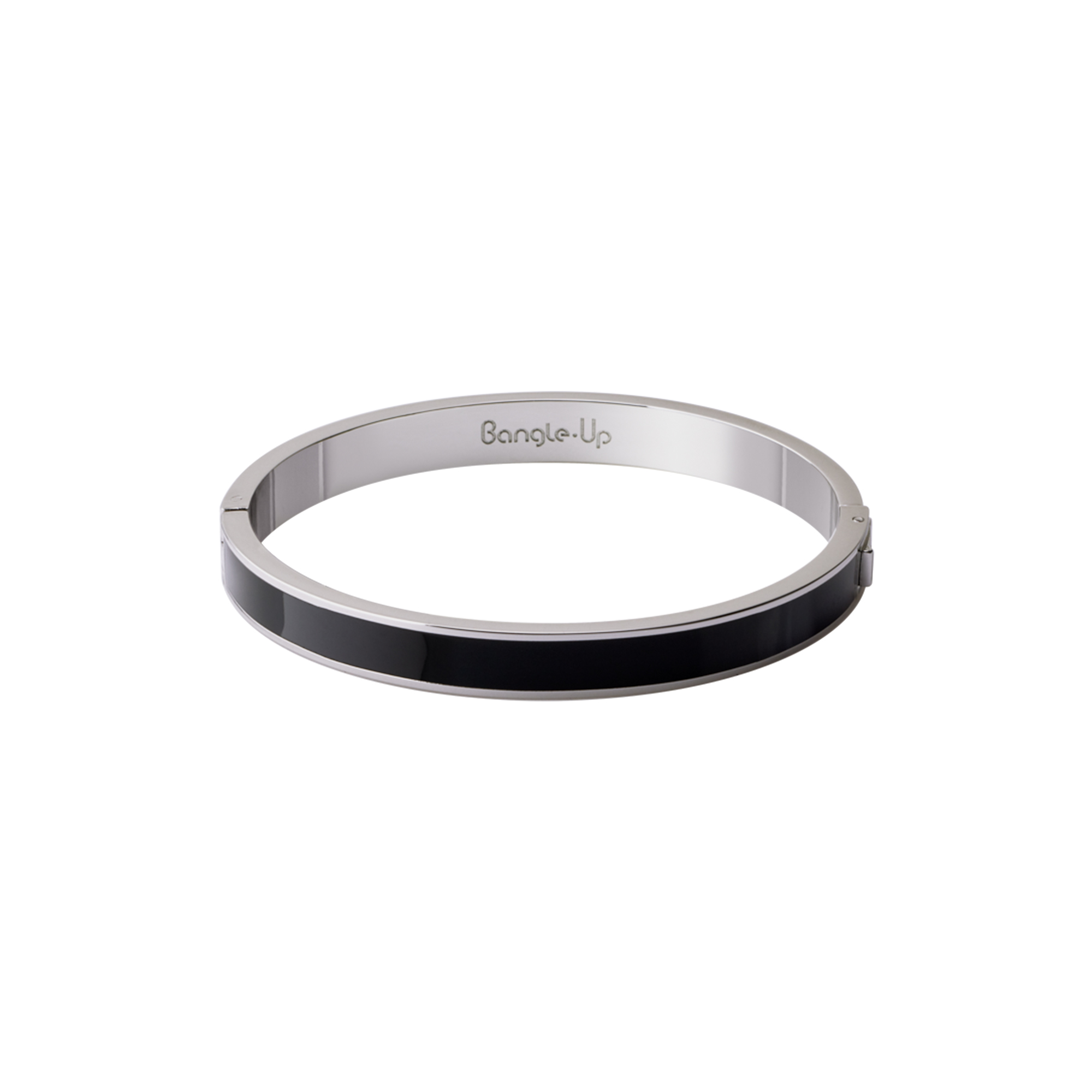 bangle up - BANGLE Bracelet 7 mm T1, rhodium/black - T1