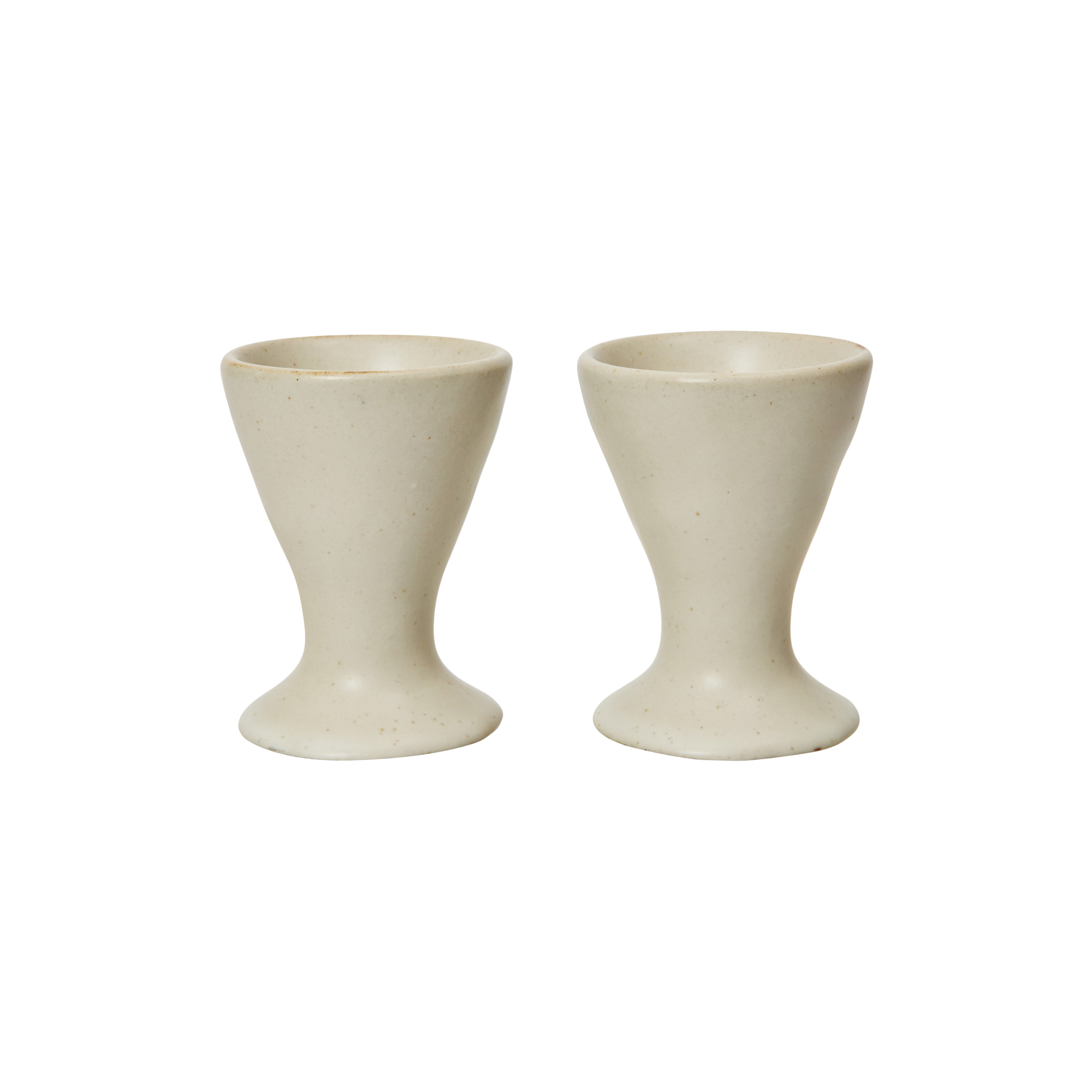 Ferm Living - Flow Æggebæger 2 stk., off-white speckle