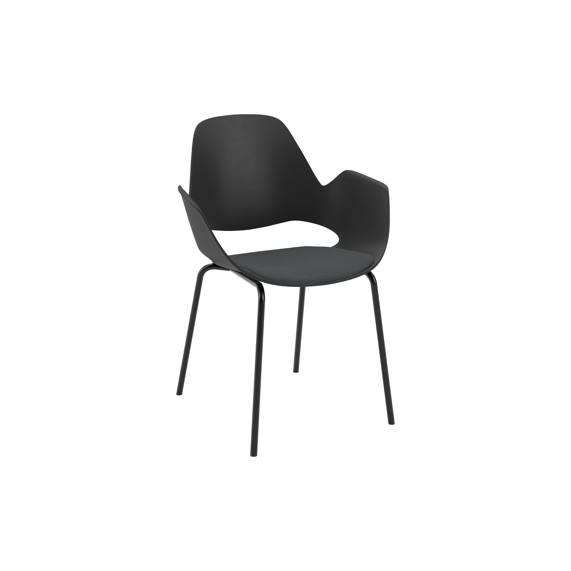 HOUE - FALK Tube stol med armlæn, dark grey