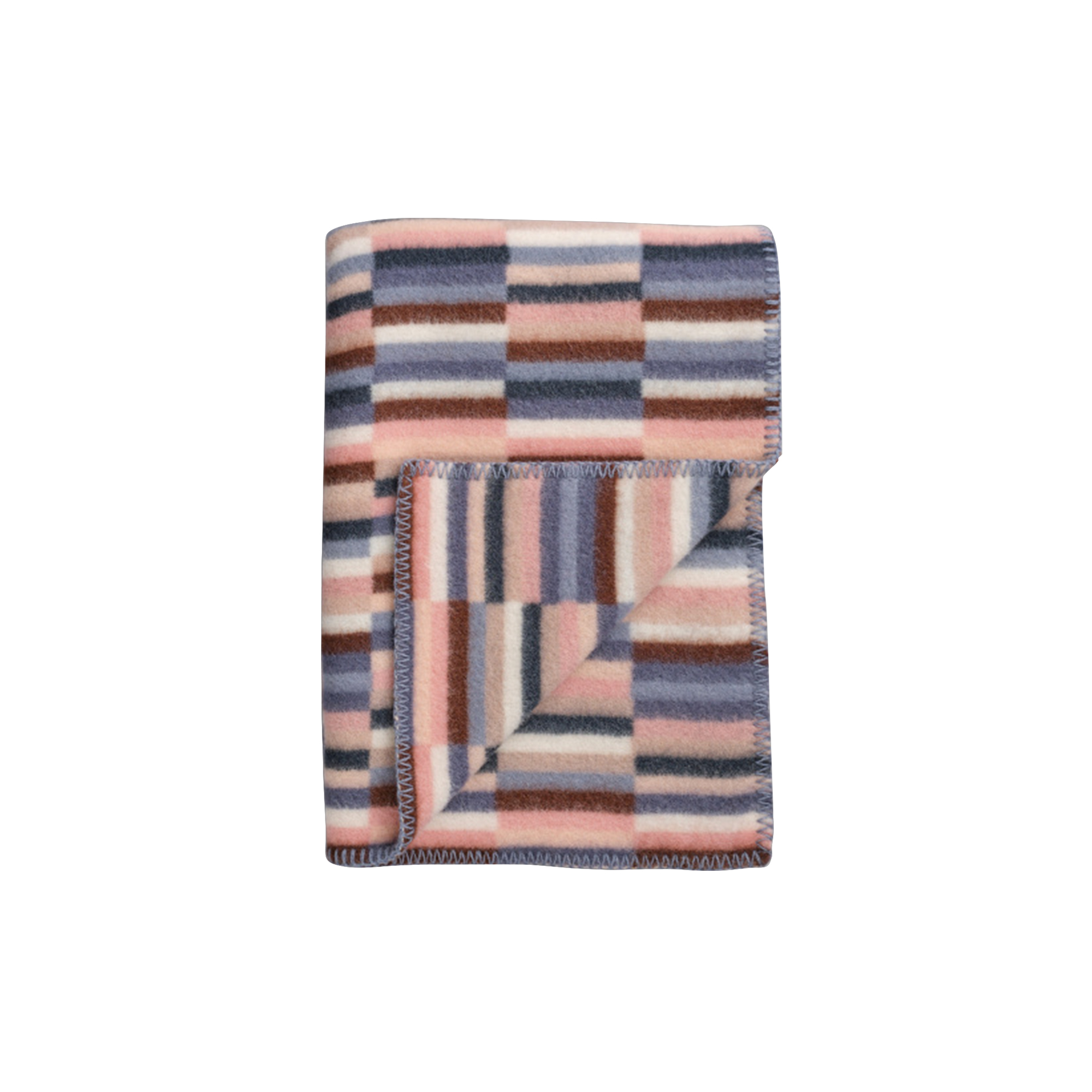 Røros Tweed - IDA Throw, rosa blue - 135x200 cm