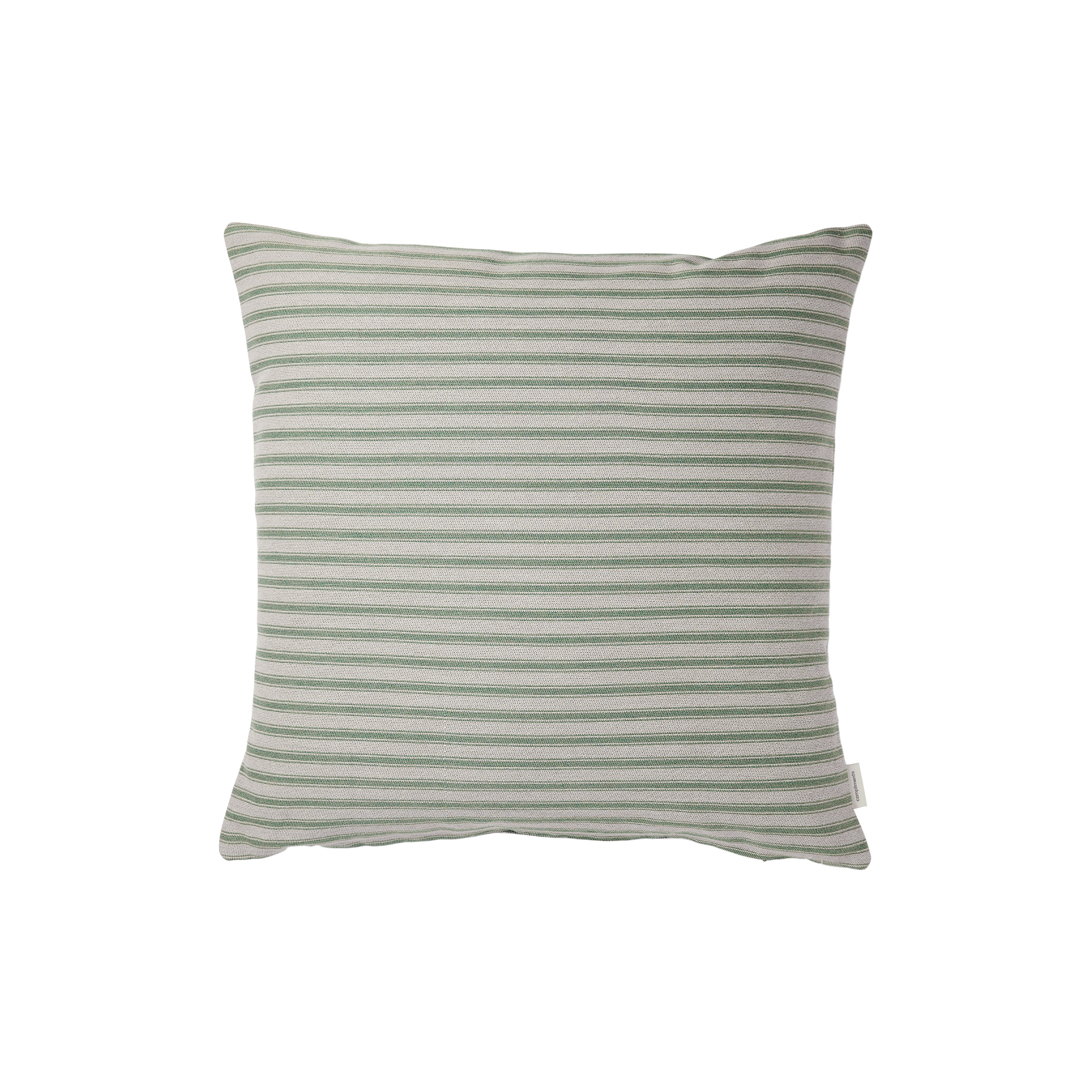 Compliments - Outdoor Fine Stripe pude, green - 45x45 cm