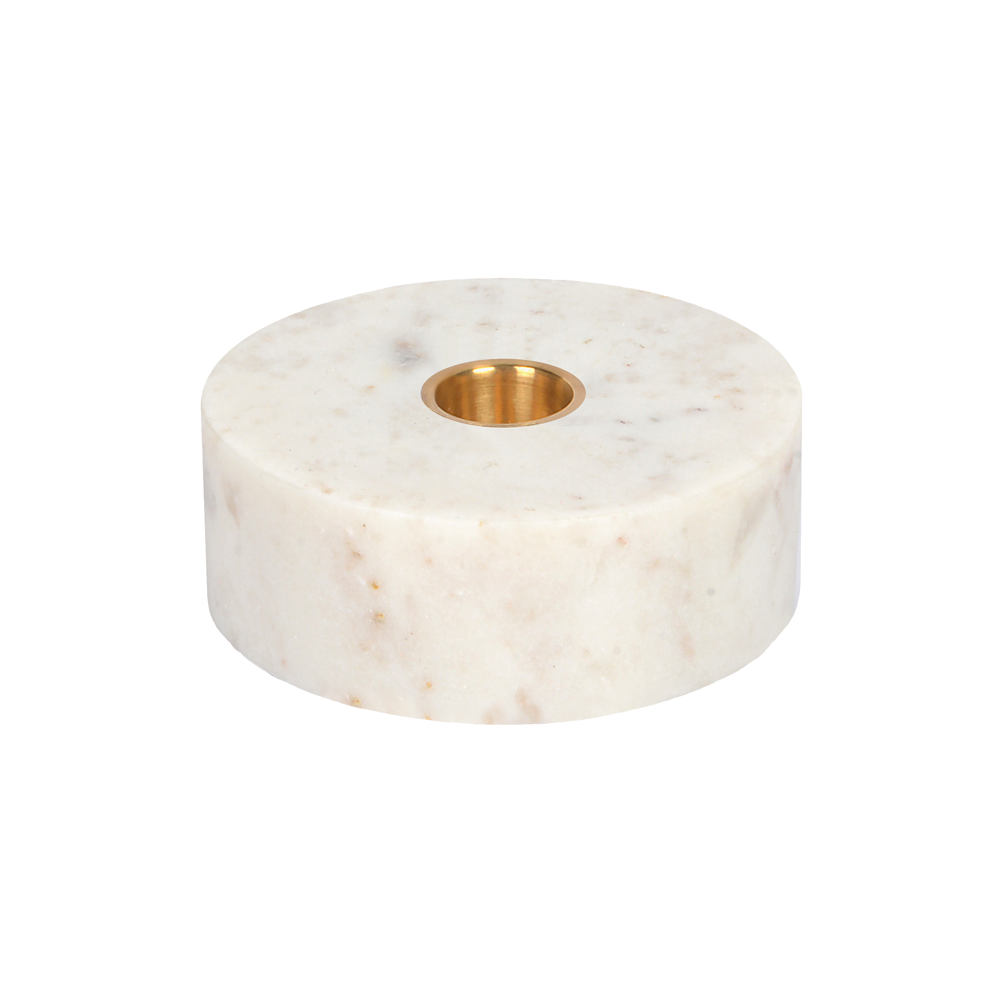 Uyuni Lighting - Marble base Candleholder, white