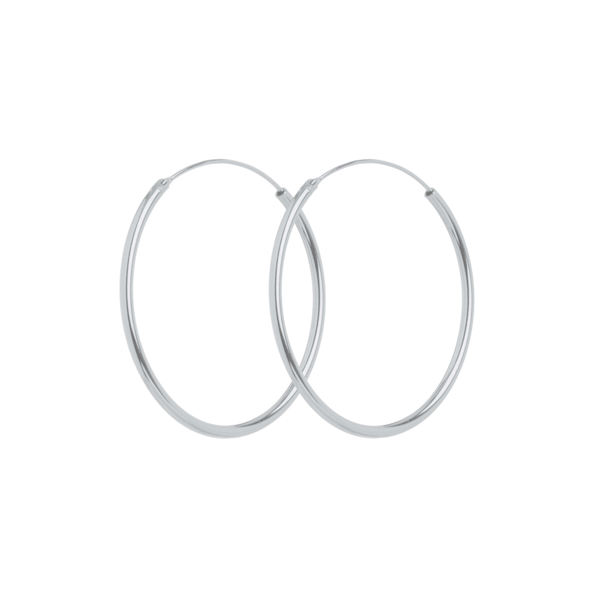 Pernille Corydon Jewellery - Plain Hoop øreringe, sølv - L: 3 cm.