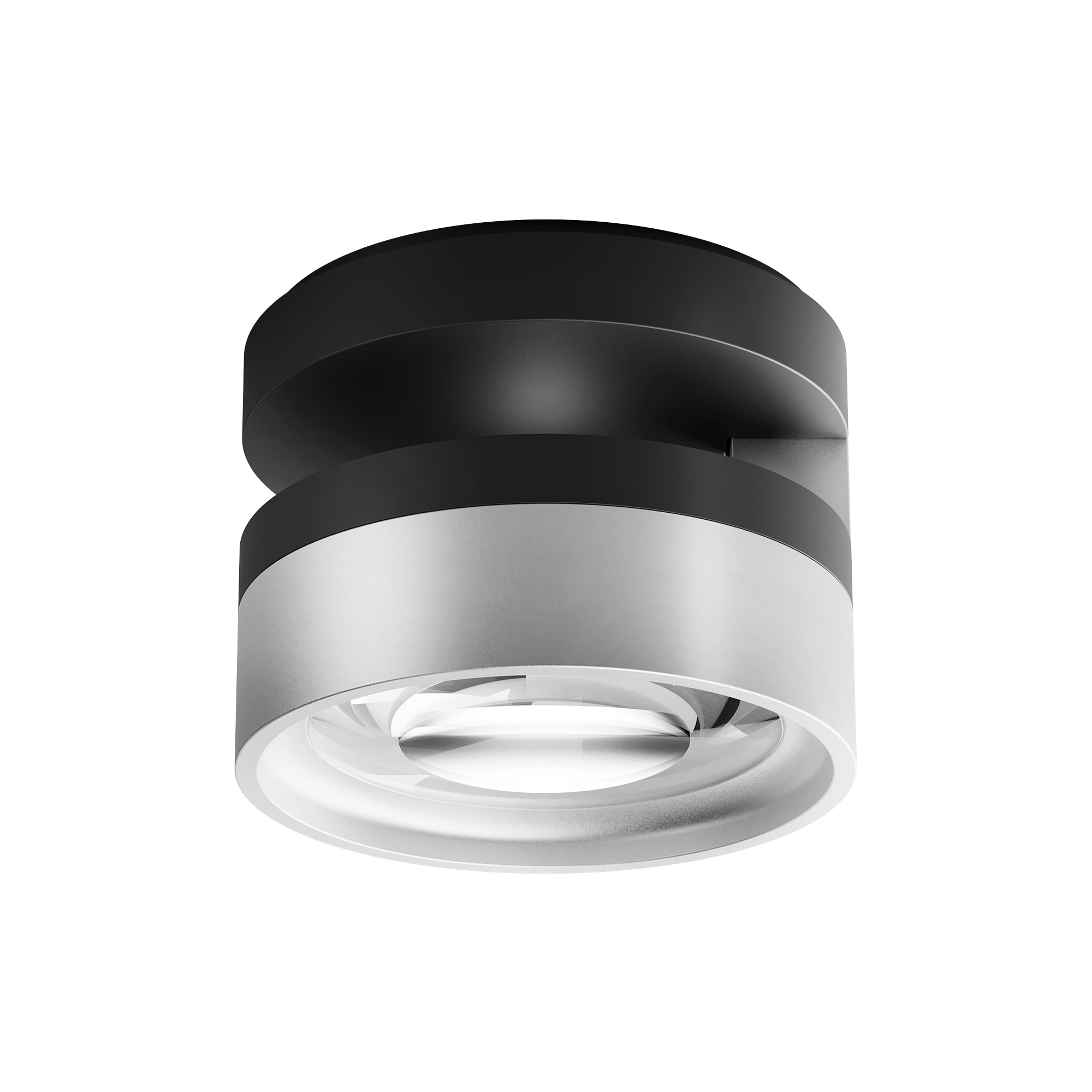 LIGHT-POINT - BLADE C1+ SLIM loftlampe, matt black/satin silver - H: 10,5 x Ø 13 cm.