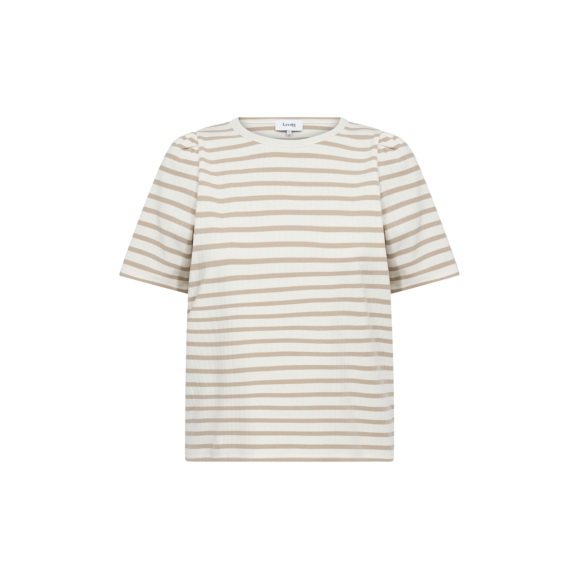 Leveté Room - LR-NEDDIE 1 T-shirt, plaza taupe combi - Str. S