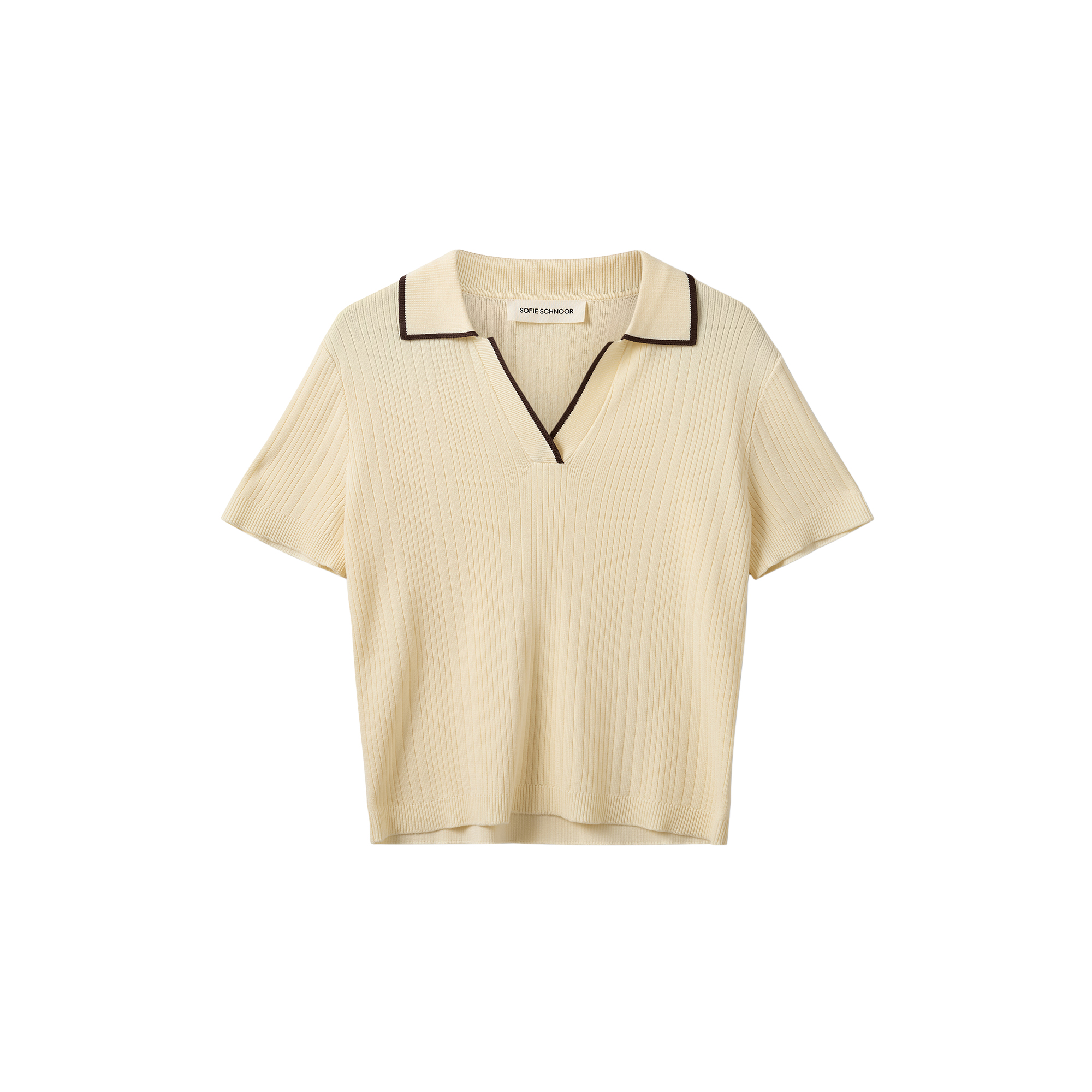 Sofie Schnoor - JAMIESW KNIT POLO, off white - Str. XL