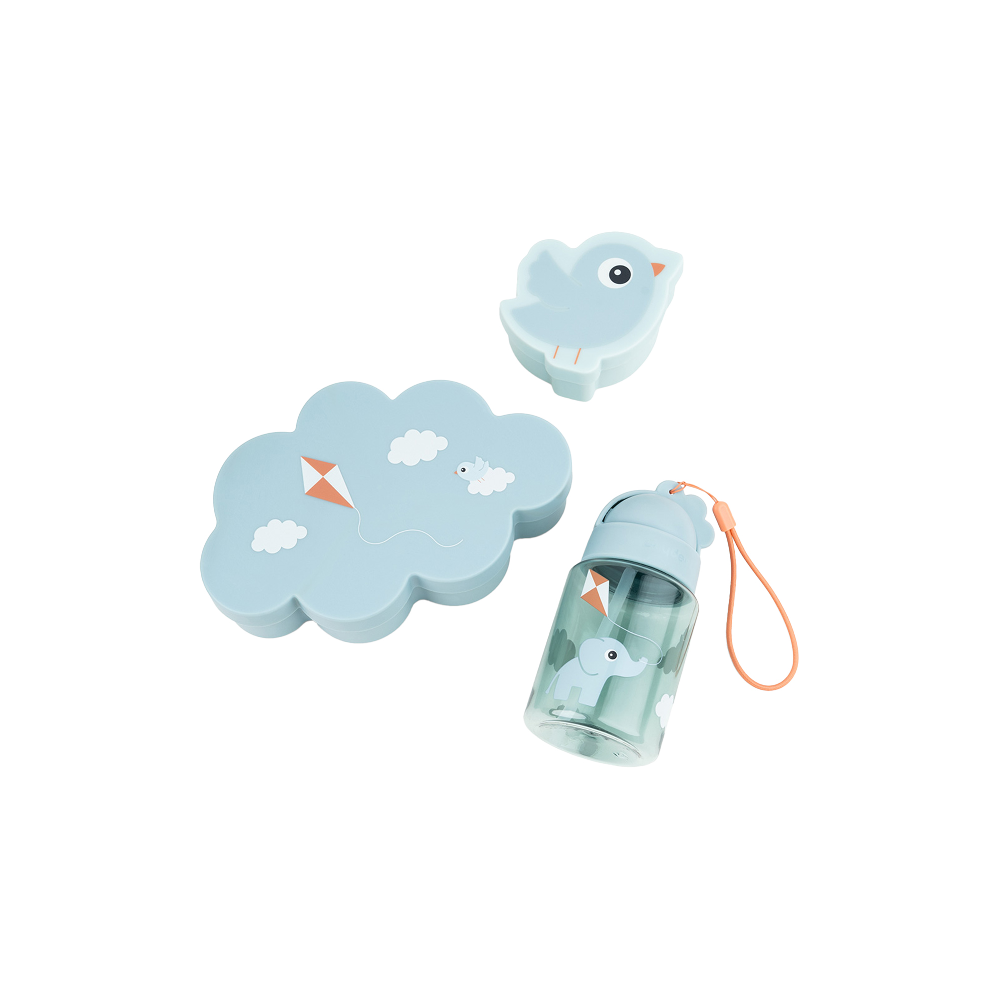Done by Deer - Playground snack & madkasse med drikkedunk, blue