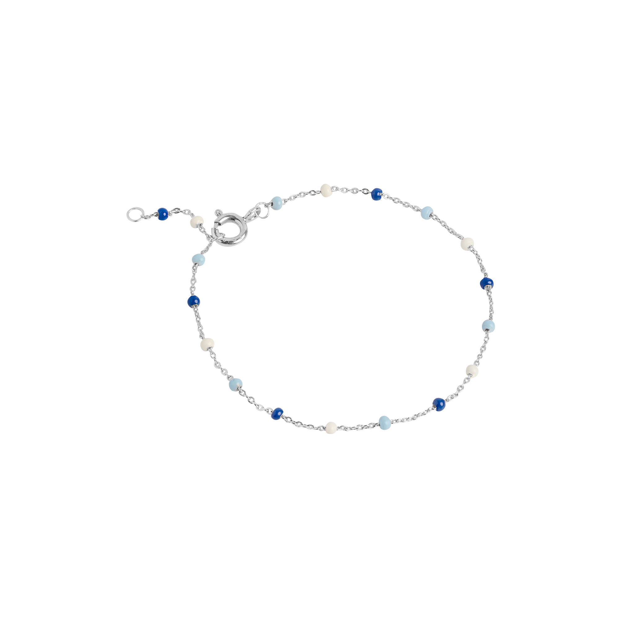 ENAMEL Copenhagen - Lola armbånd, sølv/marine