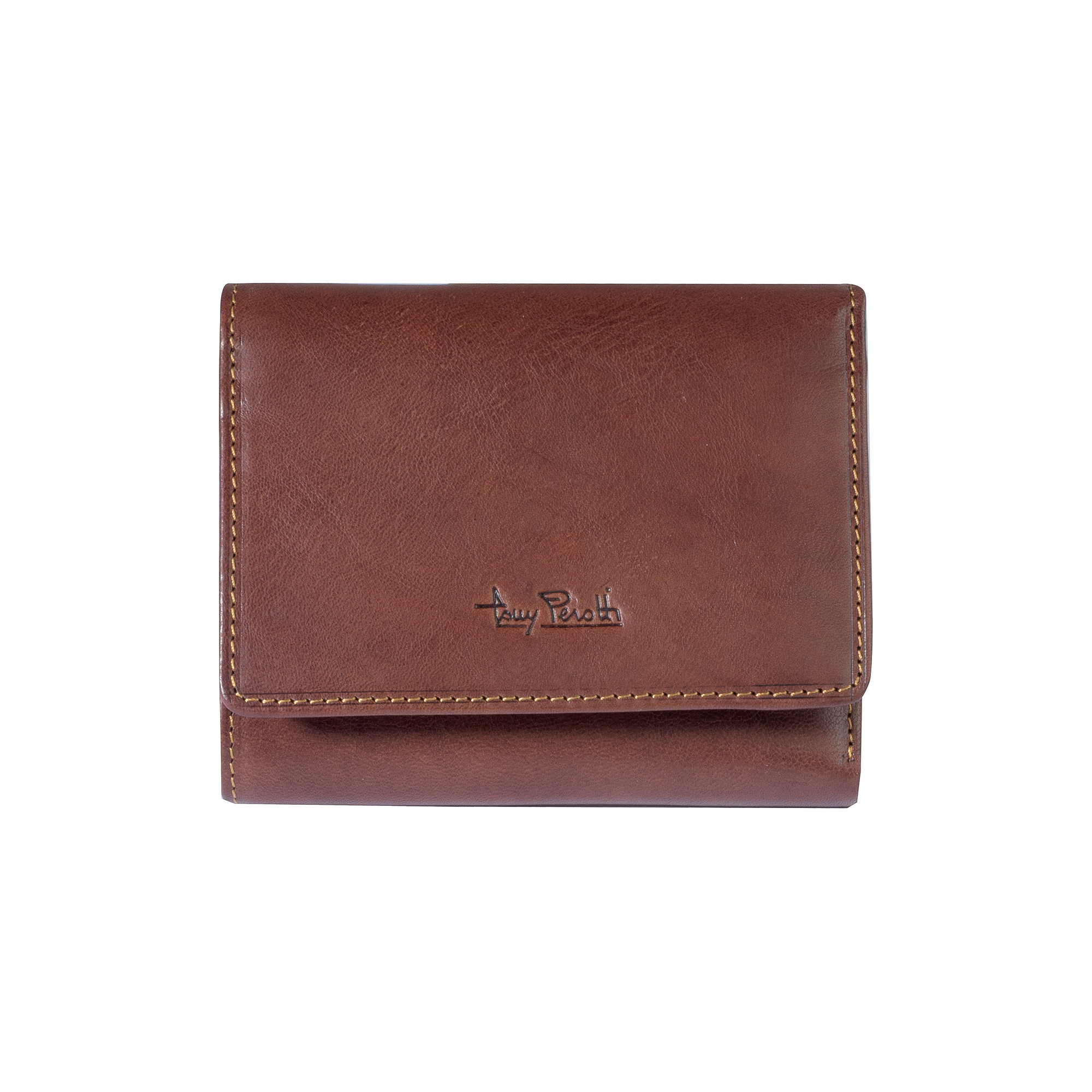 Tony Perotti - 3 Fold Wallet, dark brown - 12.5x10.5x2.5 cm