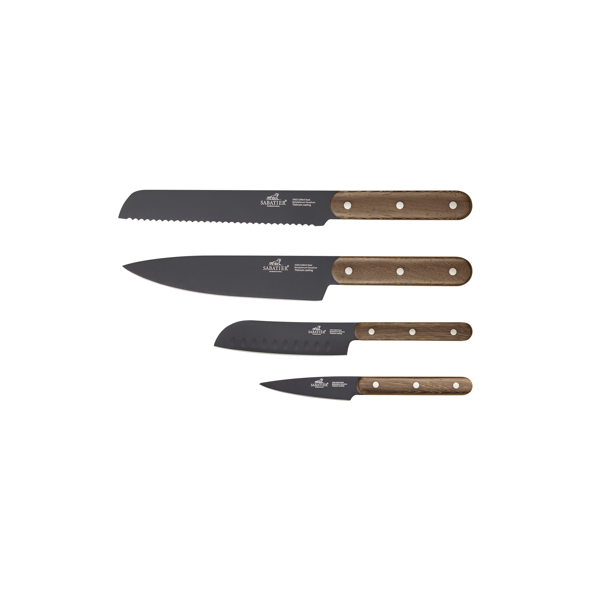 Lion Sabatier - Phenix Walnut Knivsæt 4 dele