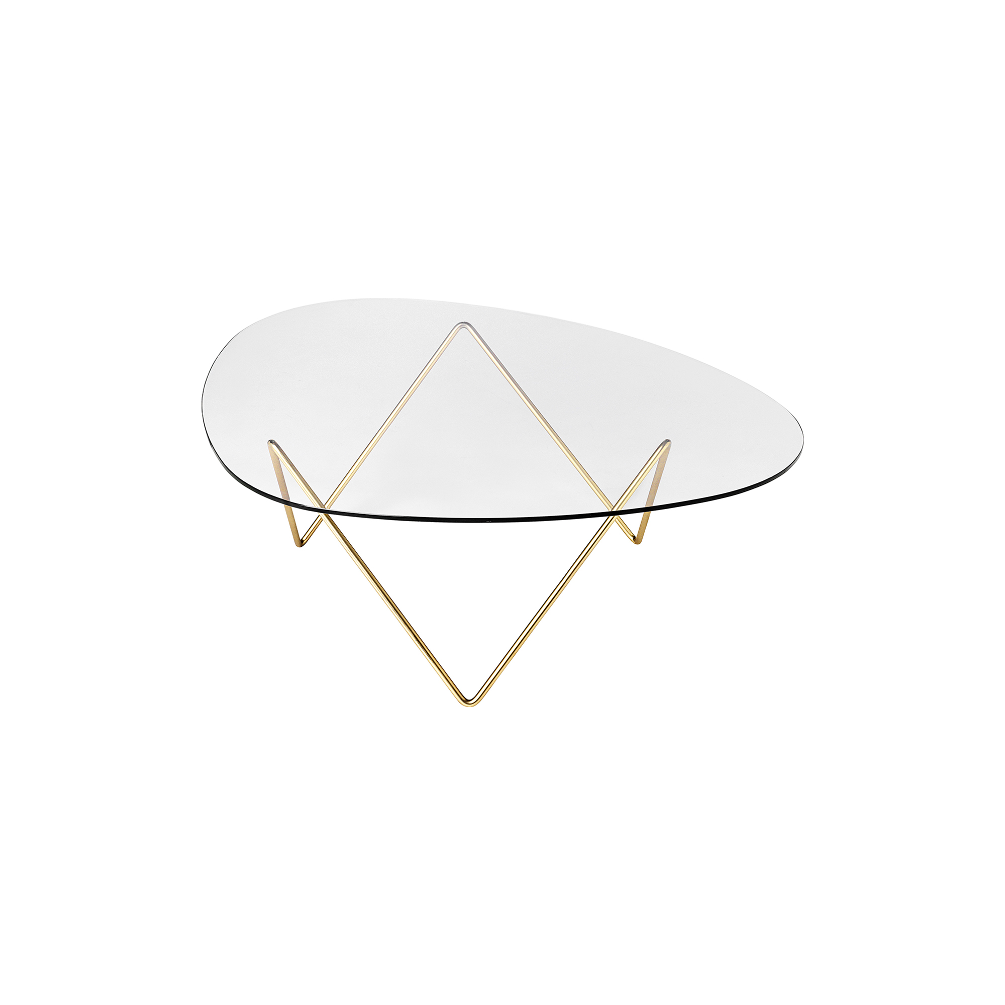 GUBI - Pedrera Coffee Table, brass semi matt - H: 38 x L: 106 x B: 86 cm.
