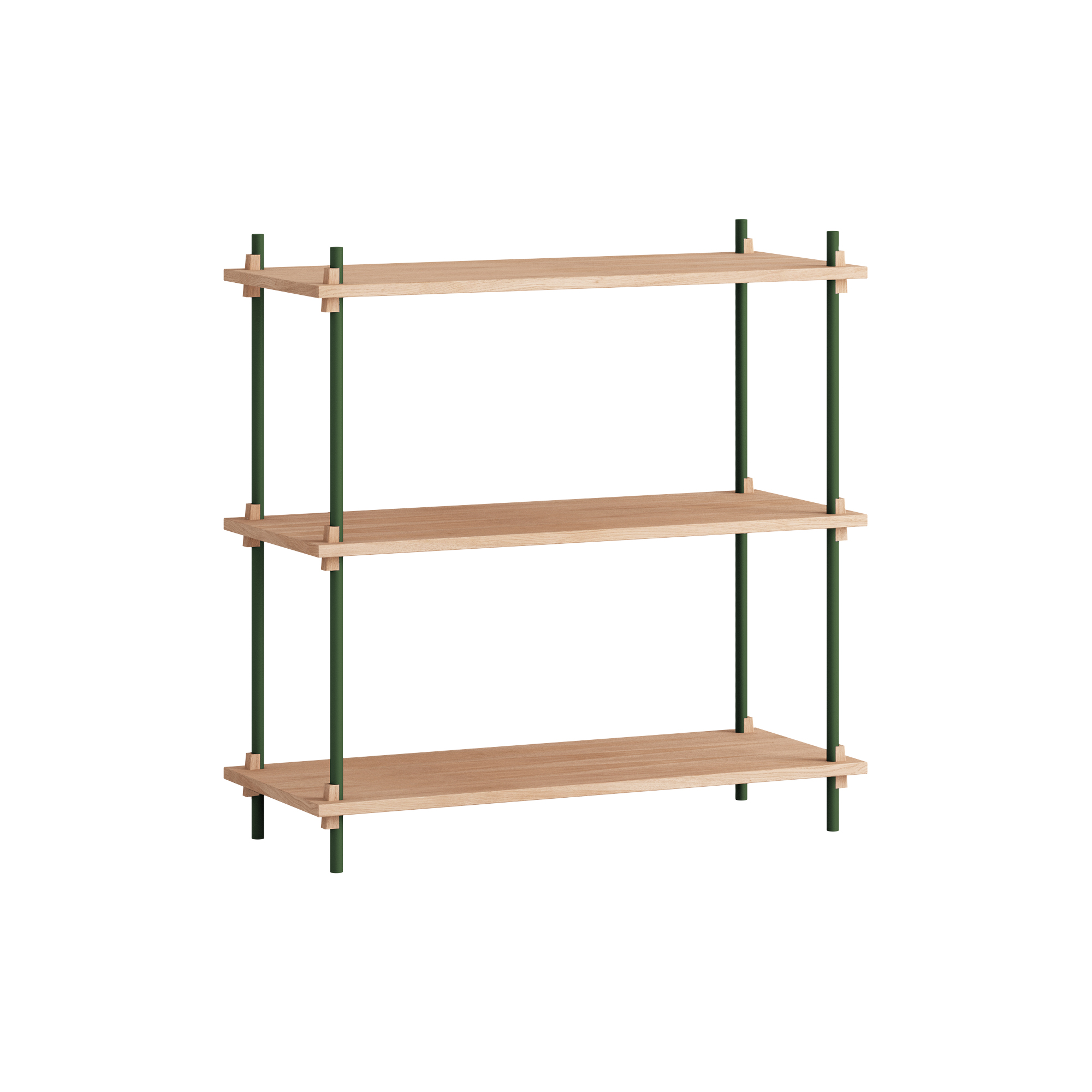 MOEBE - Shelving Classic Standard, oak/pine green