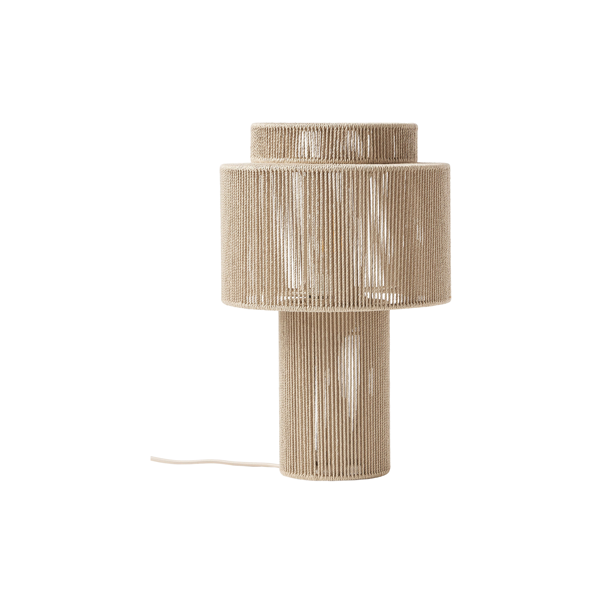 Westwing Collection - Lace Linen Thread Table Lamp, beige
