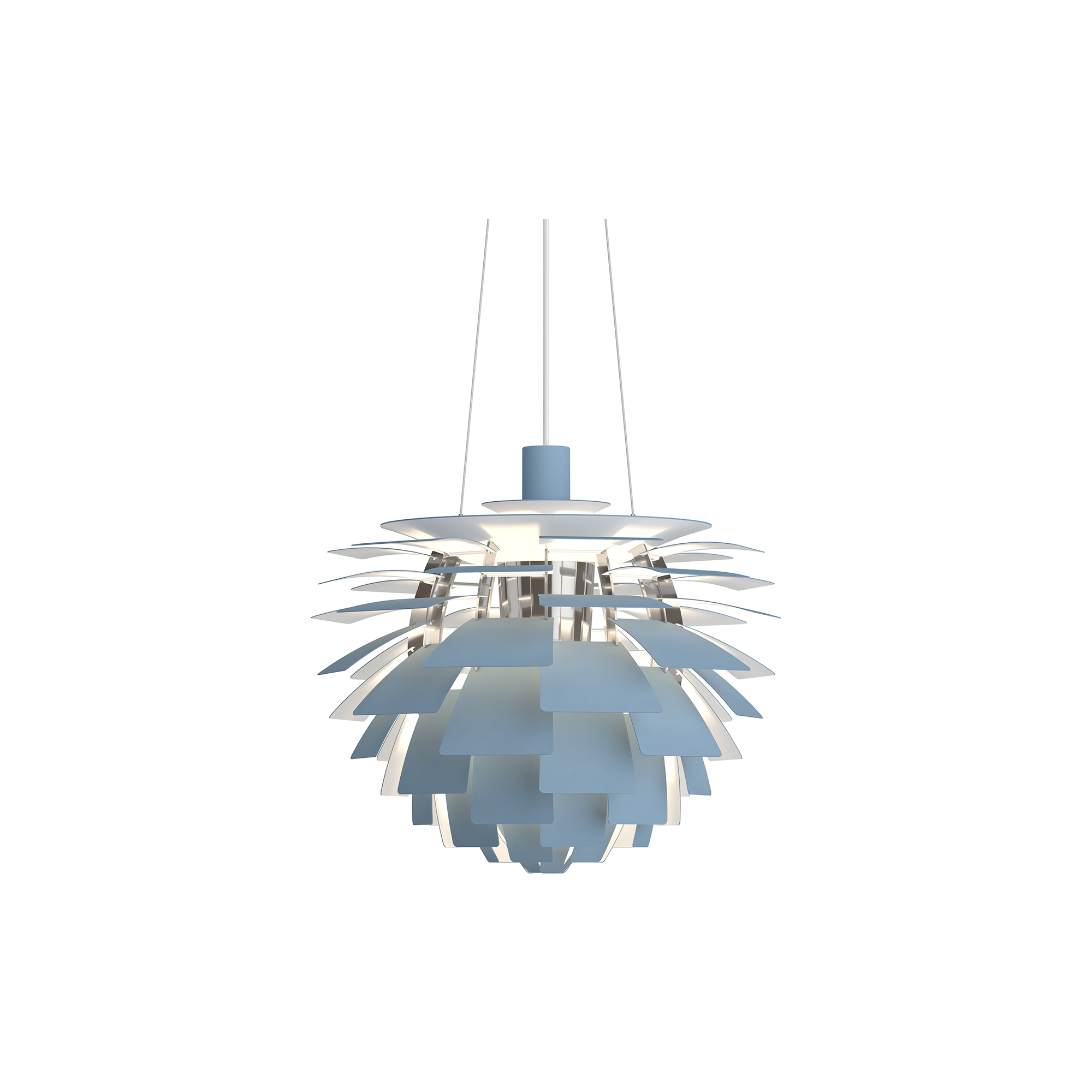 Louis Poulsen - PH Artichoke, dusty blue/high lustre chrome plated