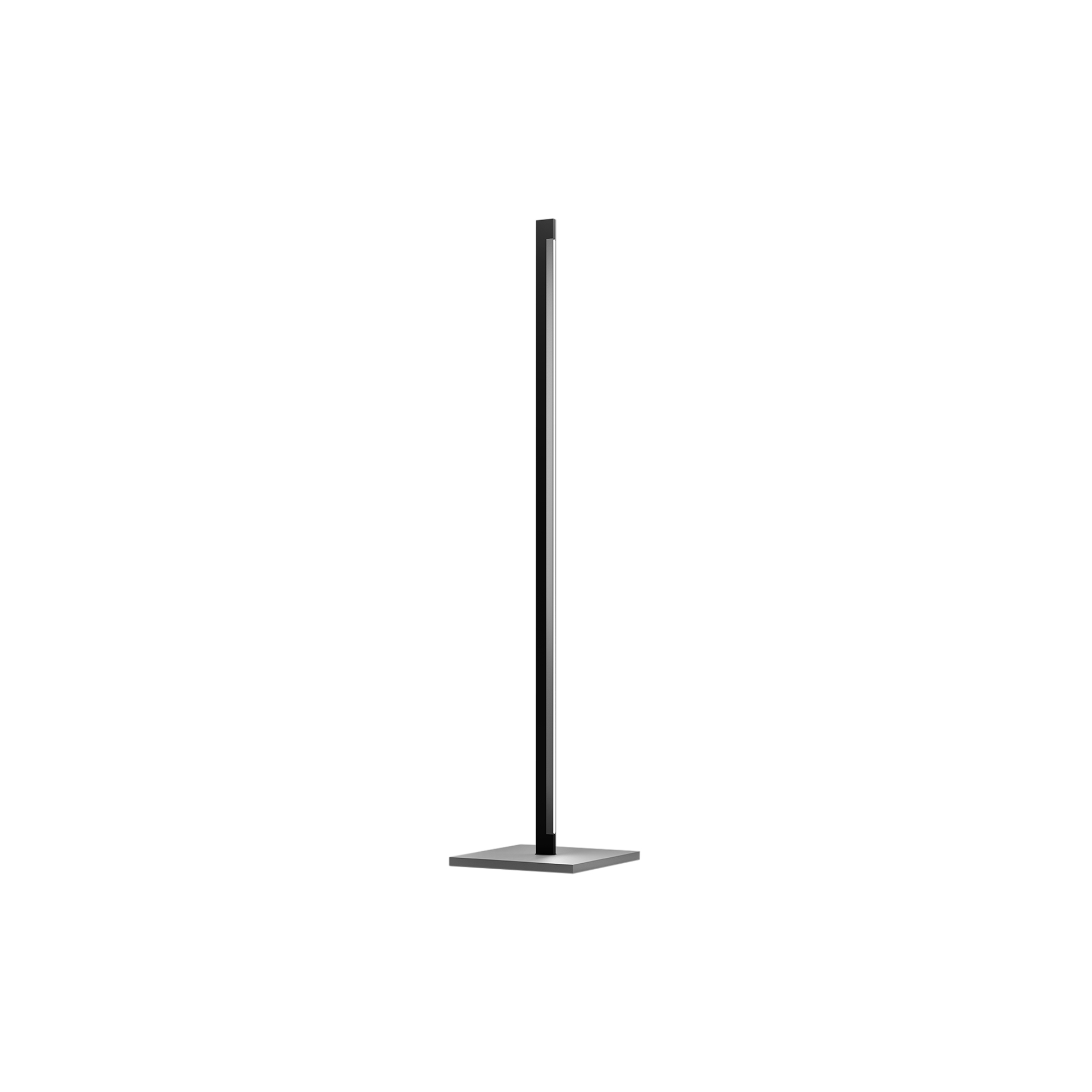 LIGHT-POINT - INLAY F1 LINEAR gulvlampe, matt black/satin silver - H: 162,1 x Ø 35 cm.