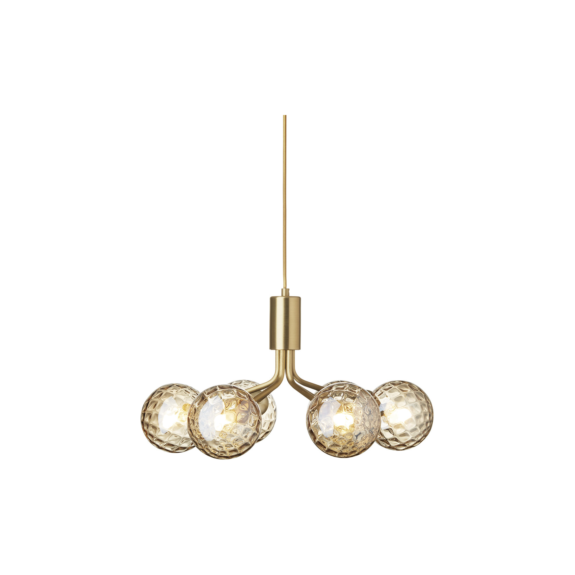 Nuura - Apiales 6 Pendant, brushed brass/optic gold
