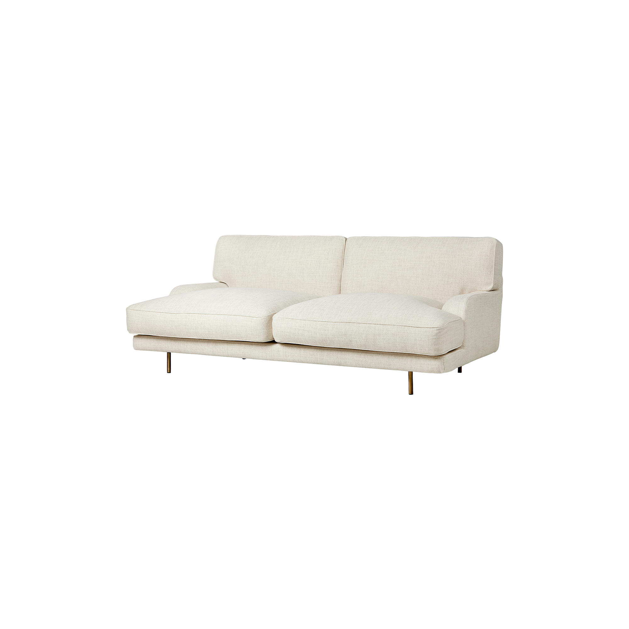 GUBI - 2-seater Flaneur Sofa, Limonta 15/antique brass - H: 75 x B: 180 x D: 100 cm.