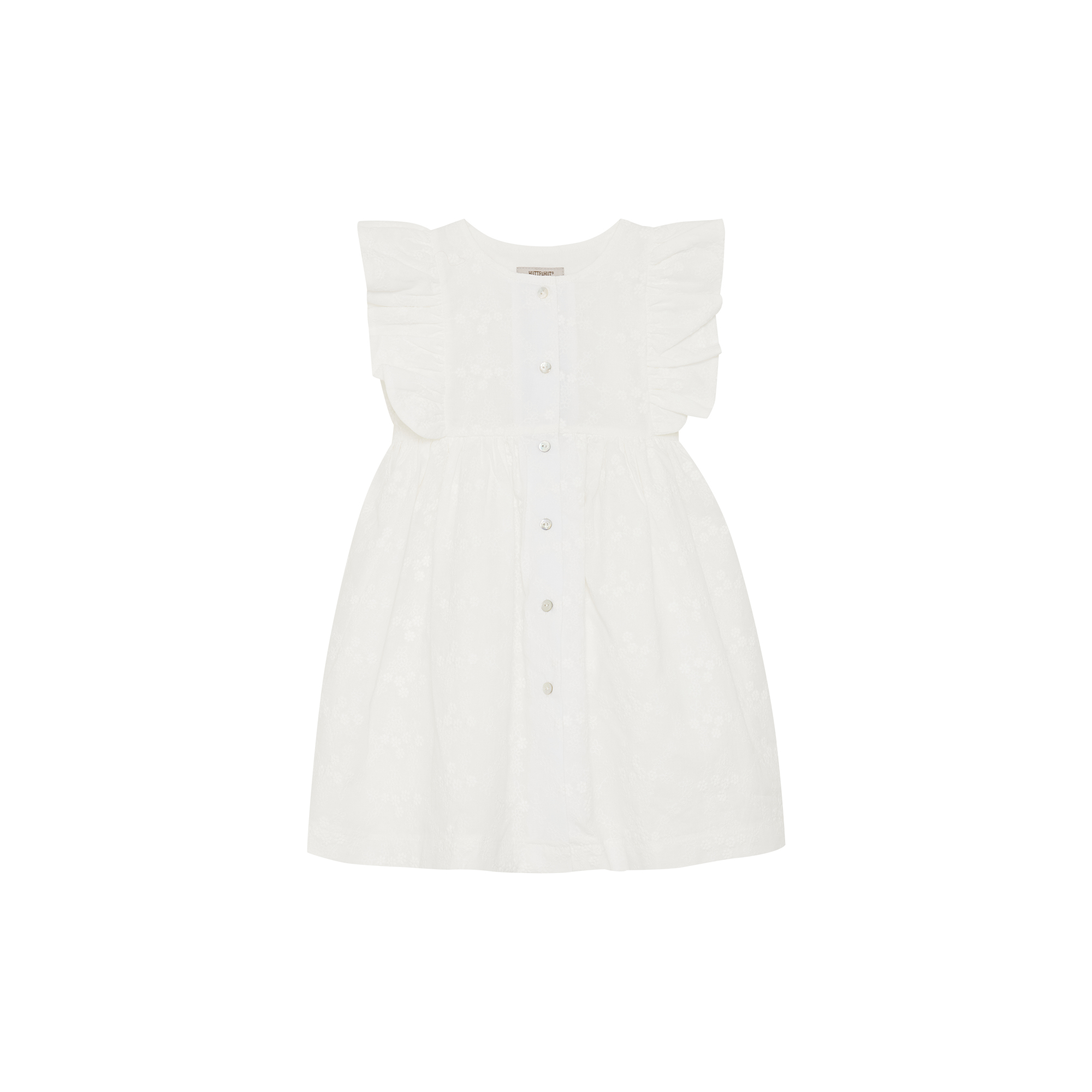 HUTTEliHUT - Dress SS Embroidery, antique white - Str. 110