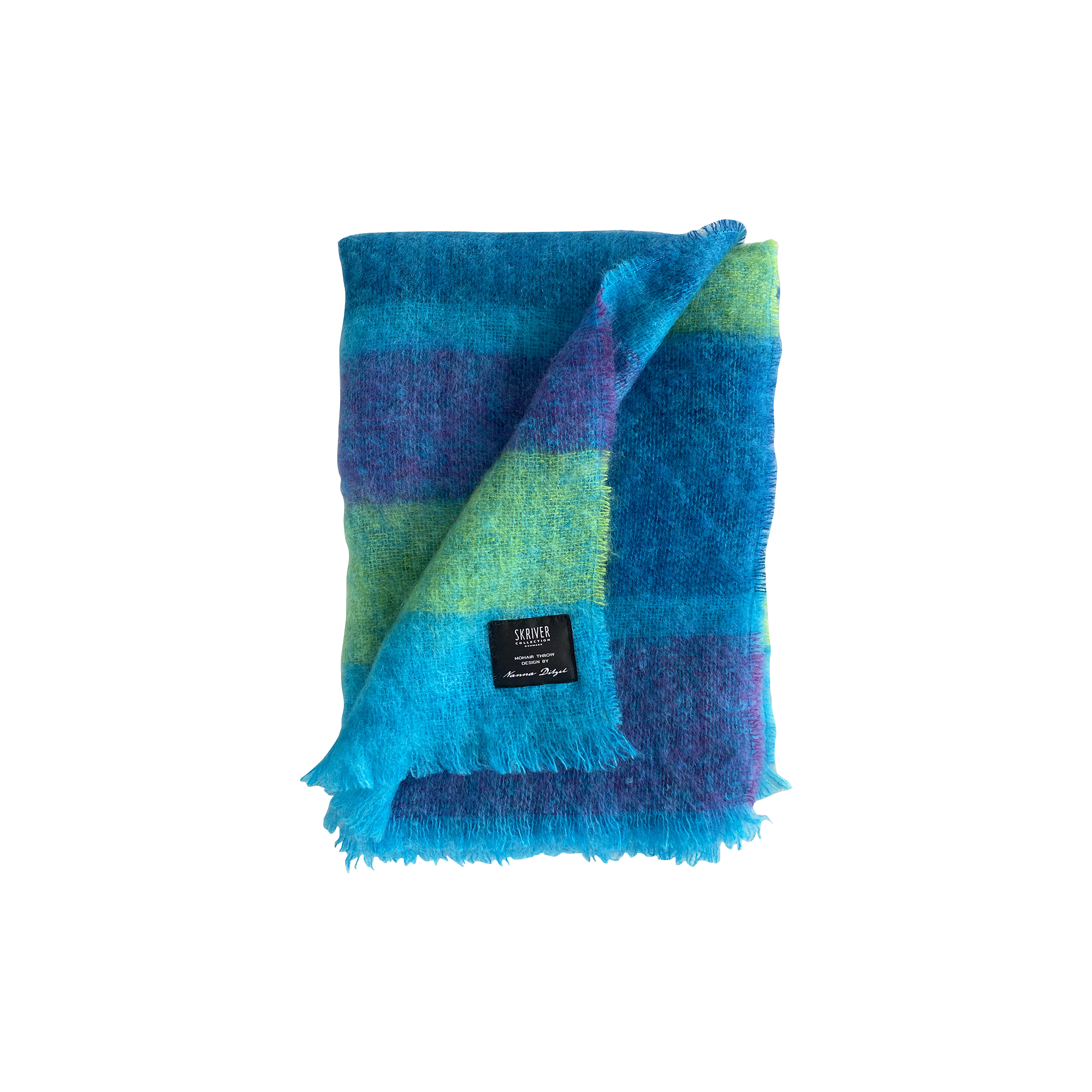 Skriver Collection - NANNA DITZEL Throw, blue/green - 140x200 cm