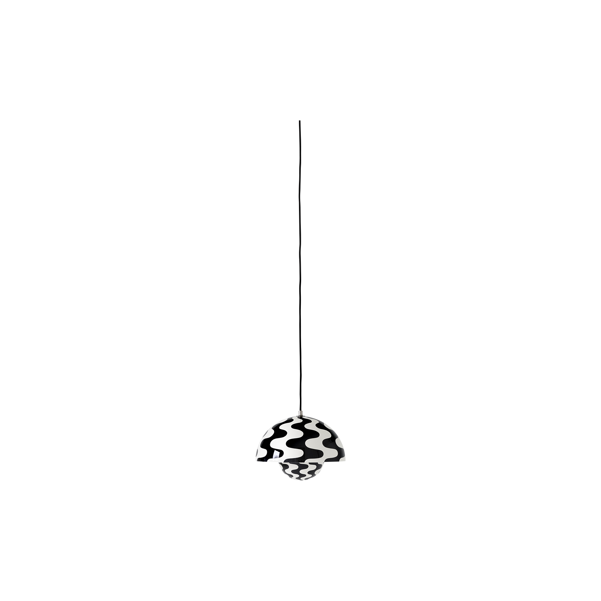 &Tradition - Flowerpot VP1 Pendant, black & white pattern - H: 16 x Ø 23 cm.