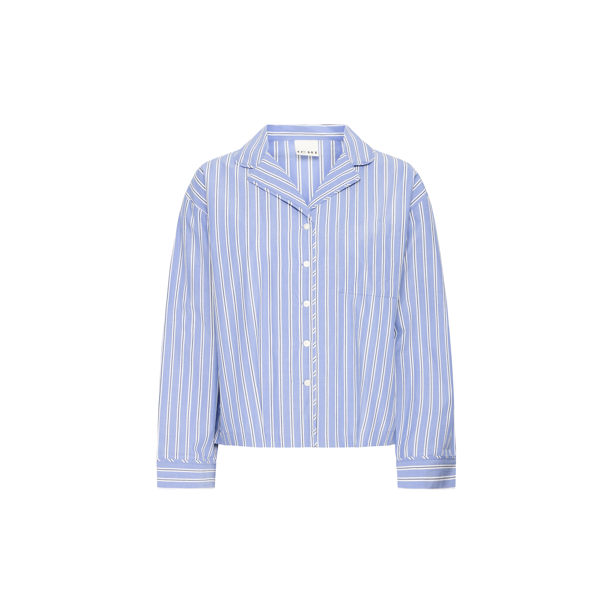 ICHI - IHFELIA Shirt, blue and white stripes - Str. 38