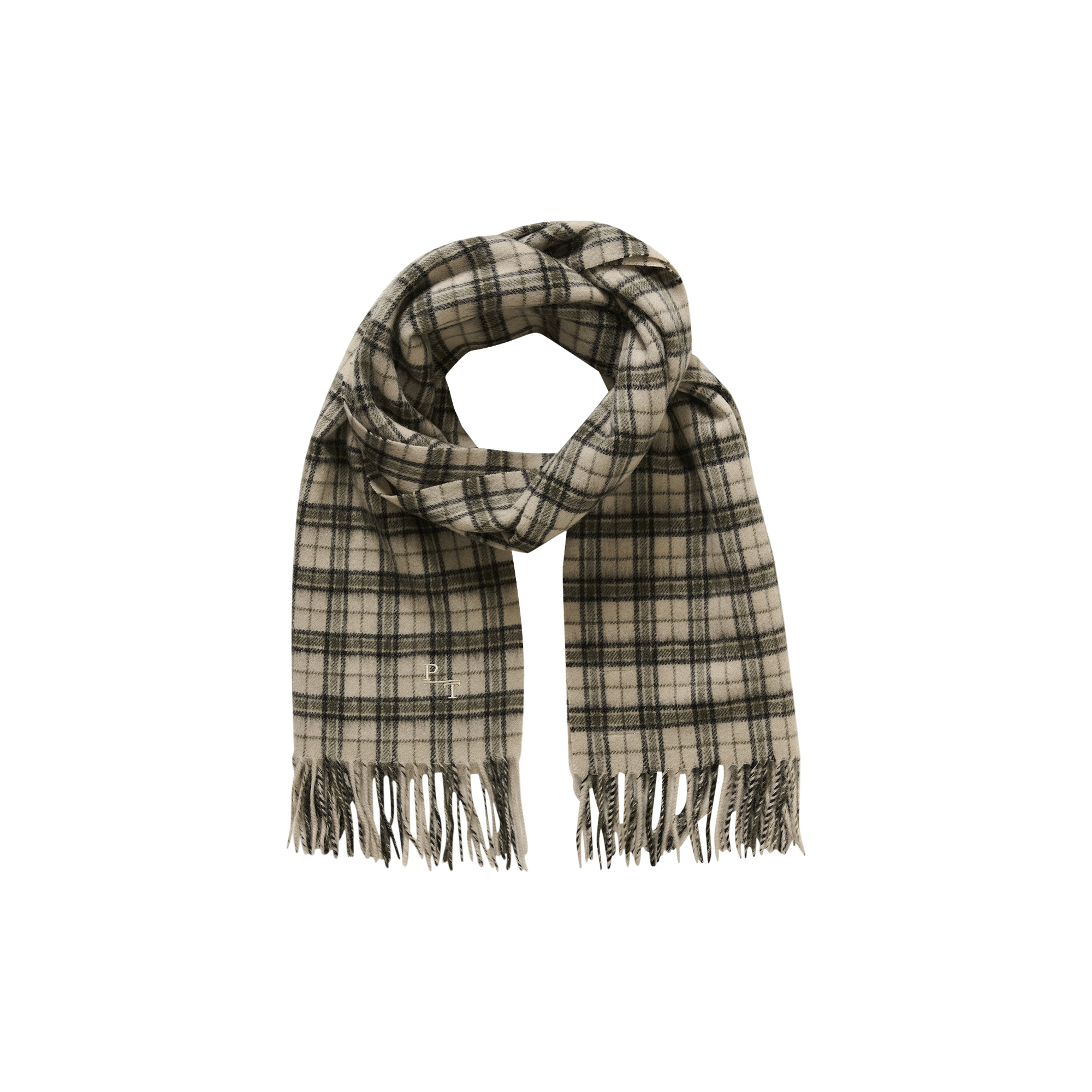 Part Two - KithaPW Scarf, brown check - One
