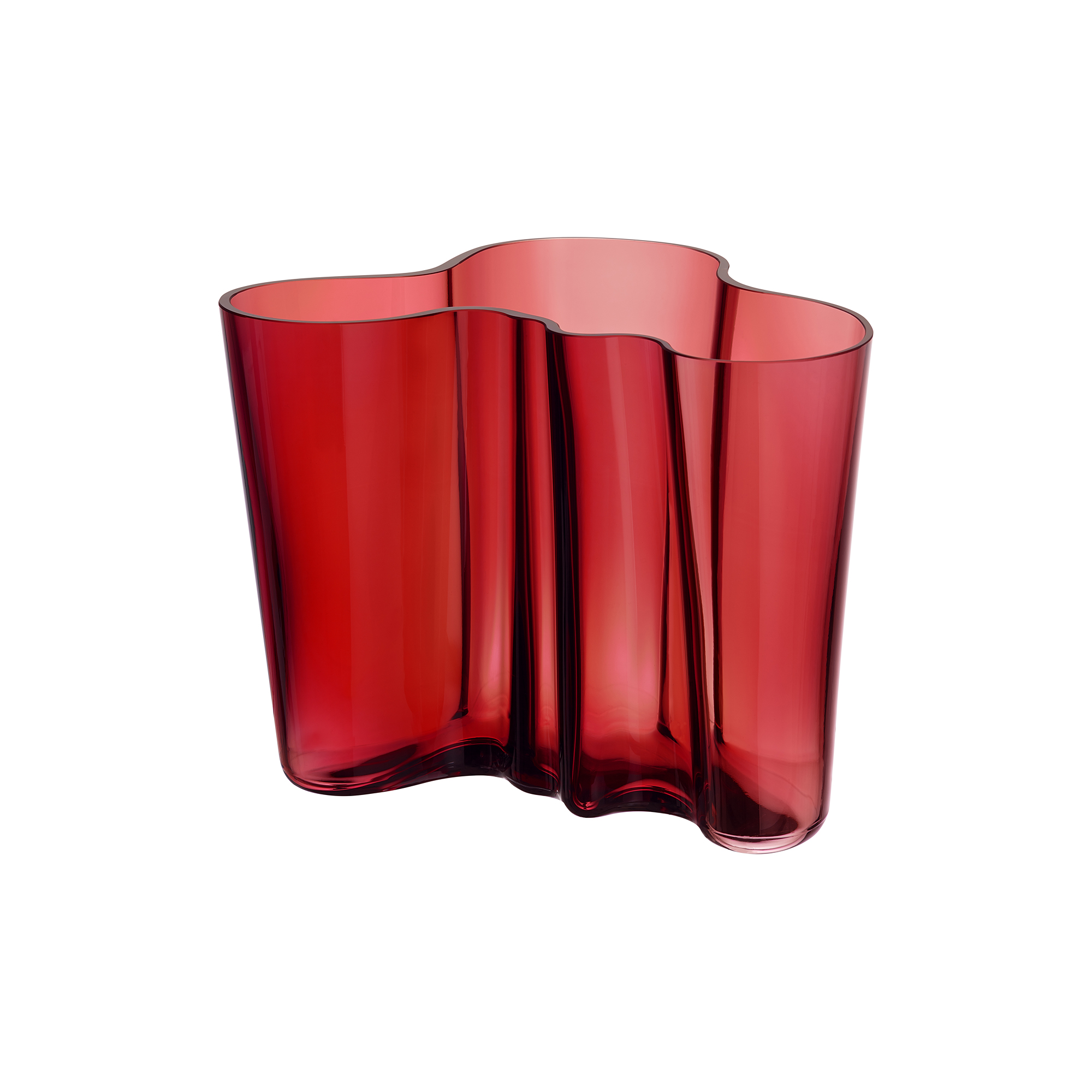 Iittala - Alvar Aalto vase 16 cm, cranberry, Alvar Aalto Collection - H16 cm